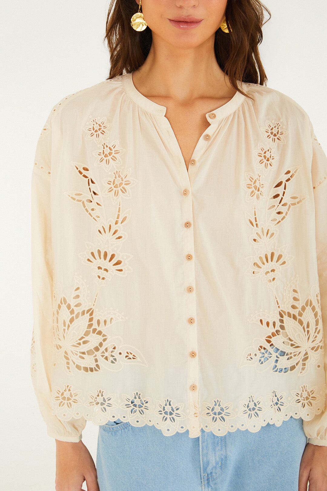 Soft Pink Artisanal Long Sleeve Blouse - Image 4