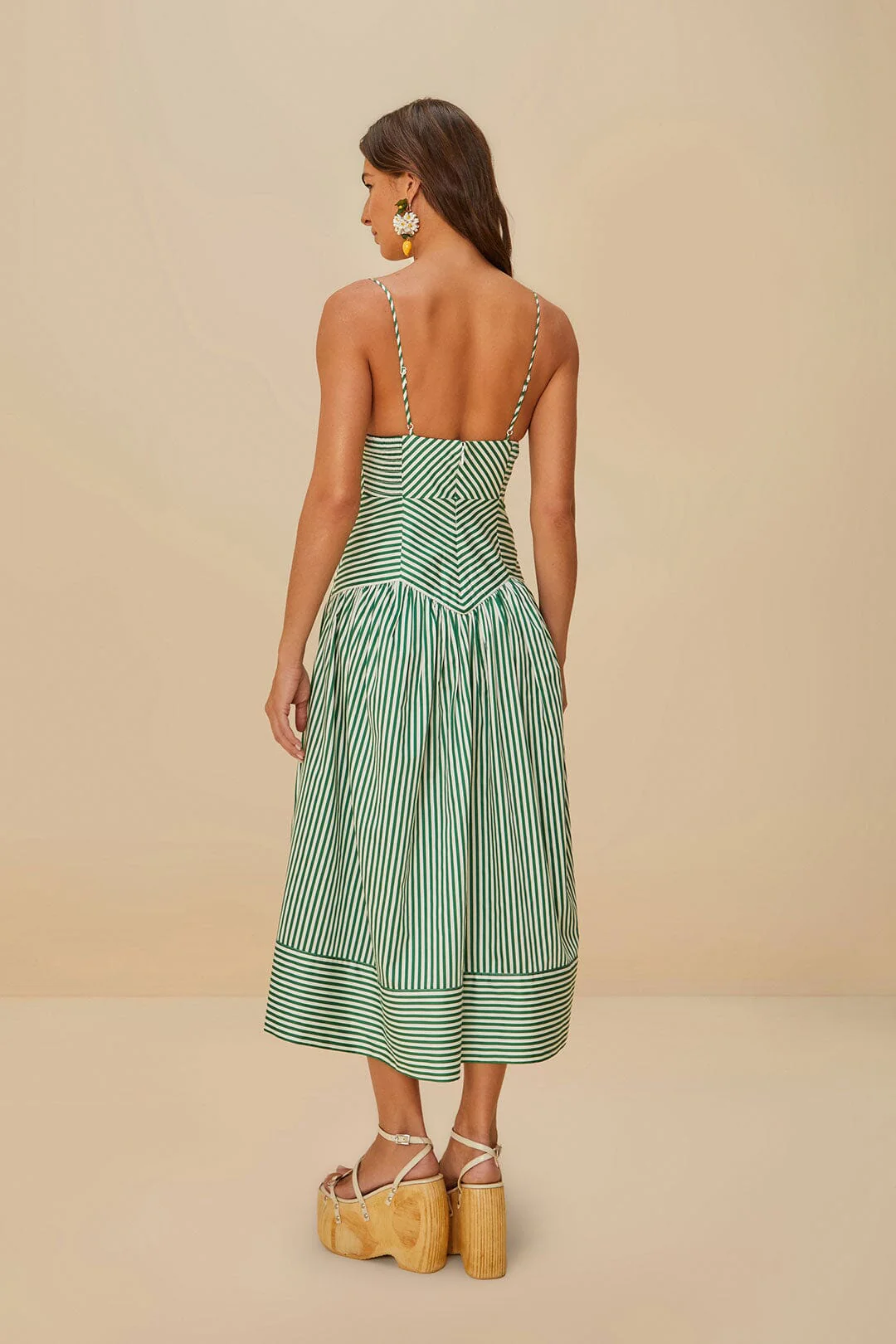 Bicolor Stripes Organic Cotton Midi Dress - Image 4