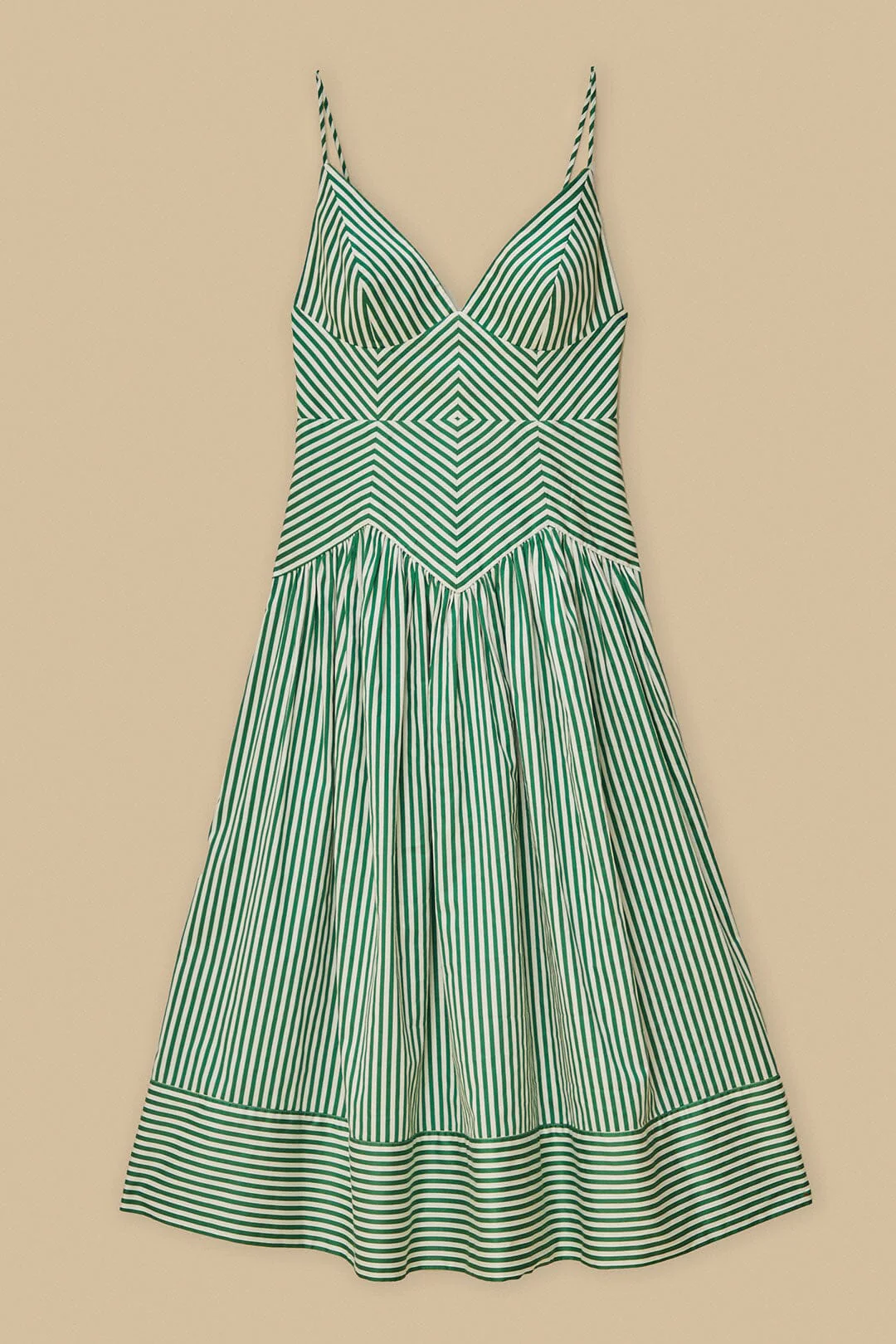 Bicolor Stripes Organic Cotton Midi Dress - Image 5
