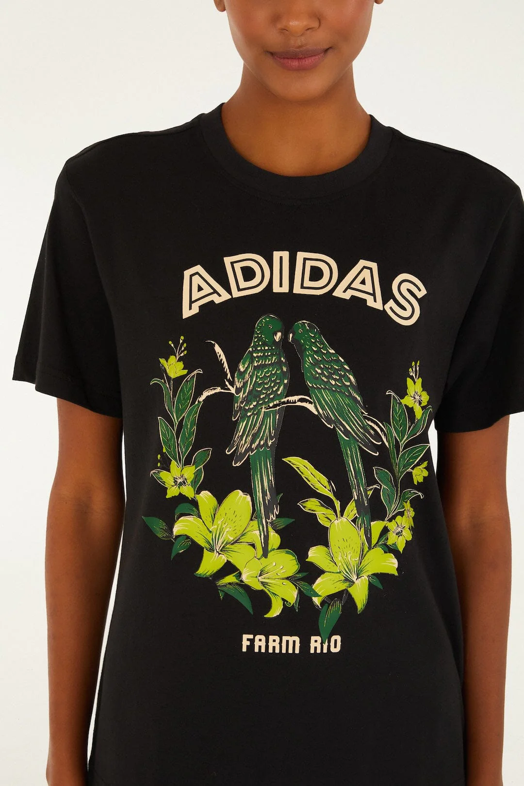 Birds Black Adidas T-Shirt - Image 2