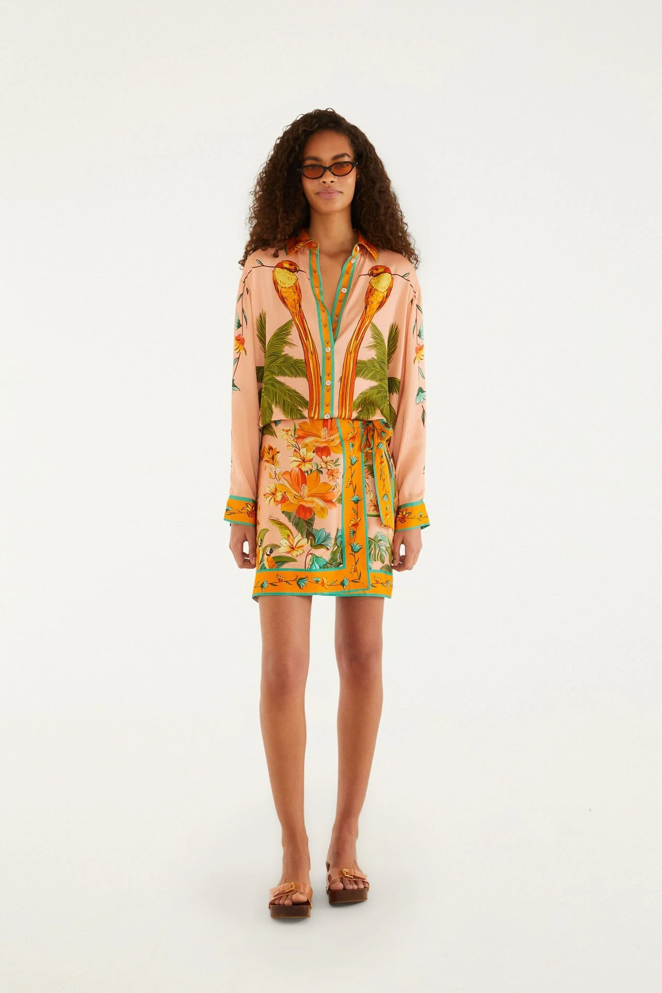 Multicolor Birds Mini Skirt - Image 4