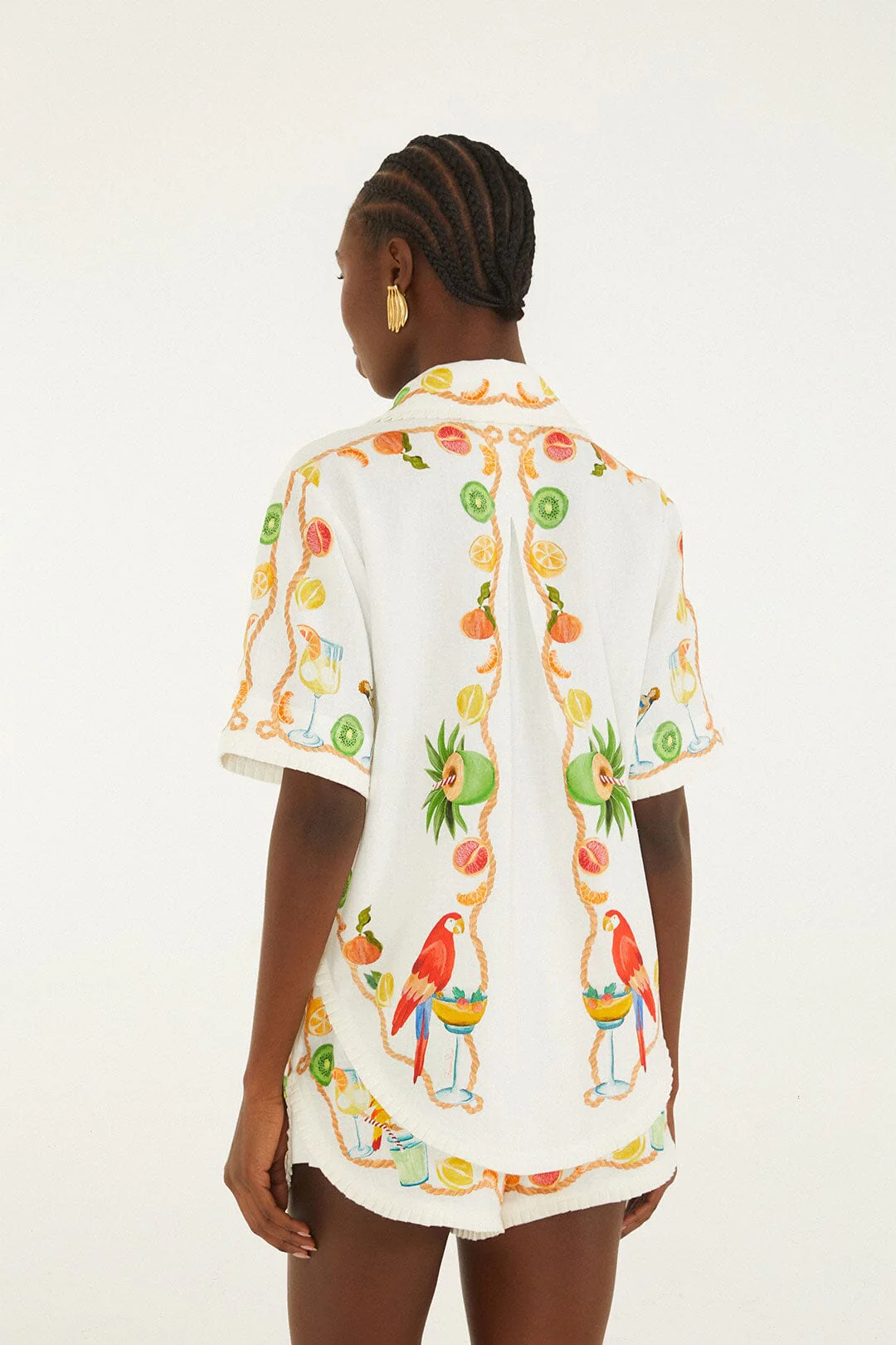 Off-White Biricutico Scarf Embroidered Short Sleeve Shirt - Image 3