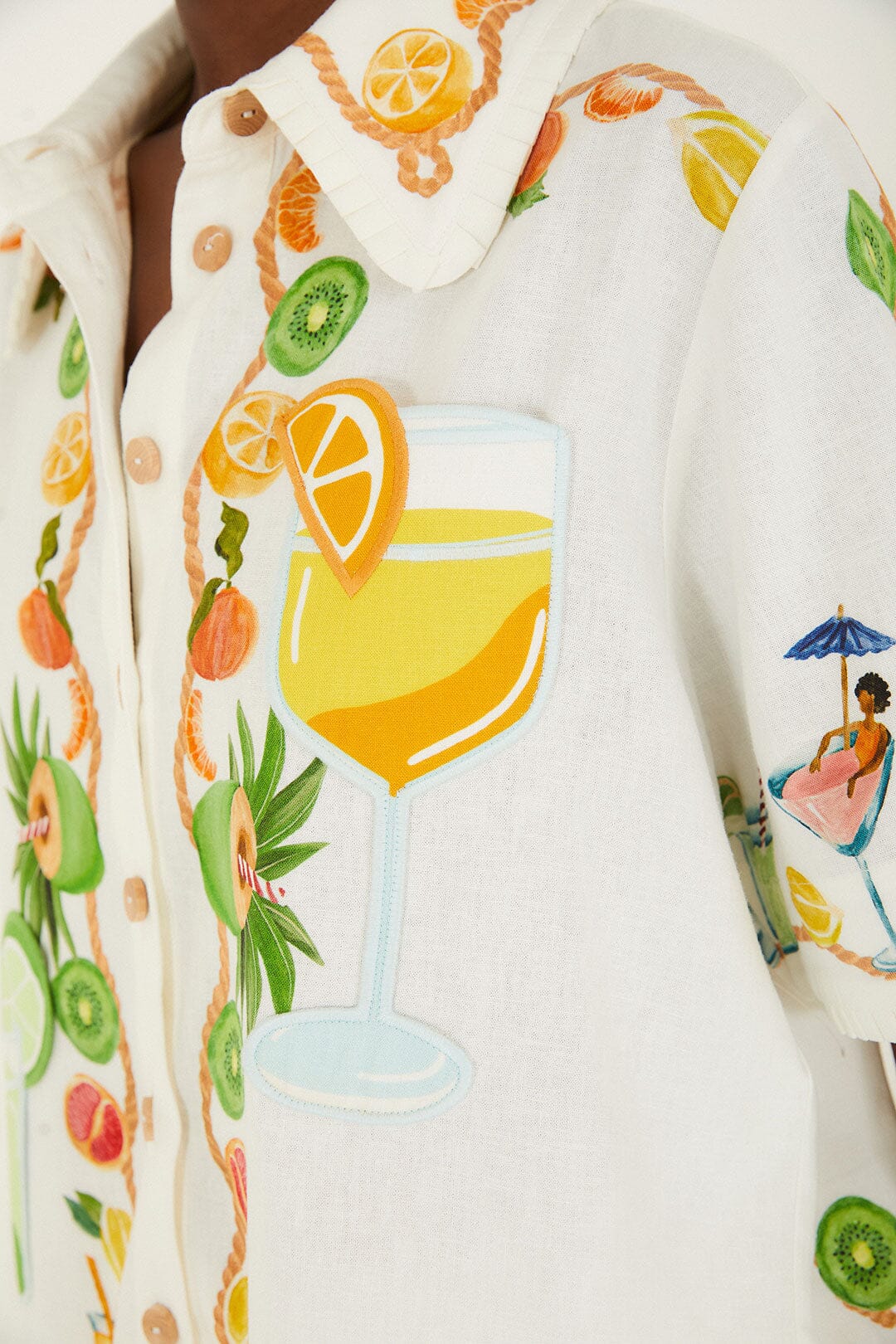 Off-White Biricutico Scarf Embroidered Short Sleeve Shirt - Image 4