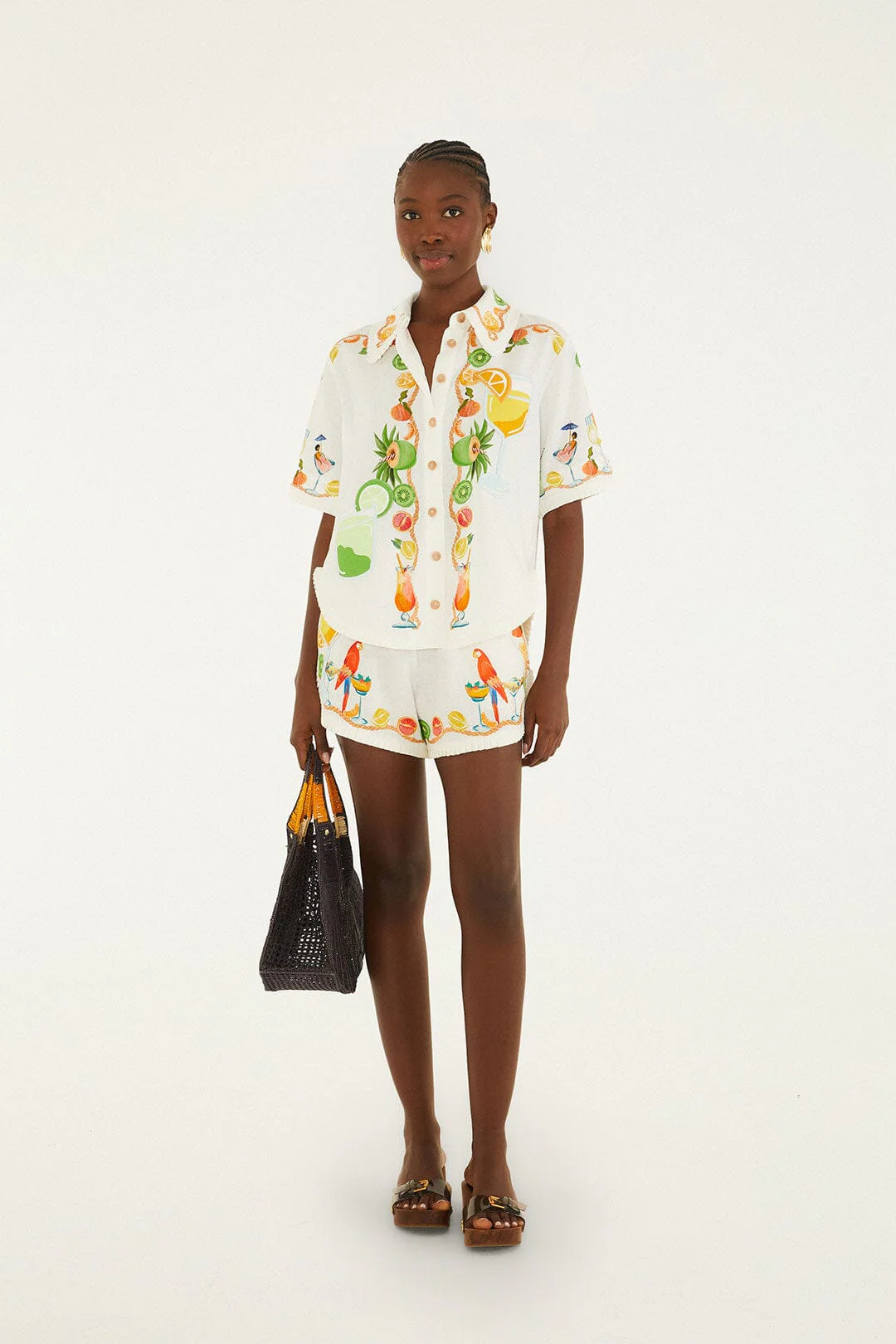 Off-White Biricutico Scarf Embroidered Short Sleeve Shirt - Image 6