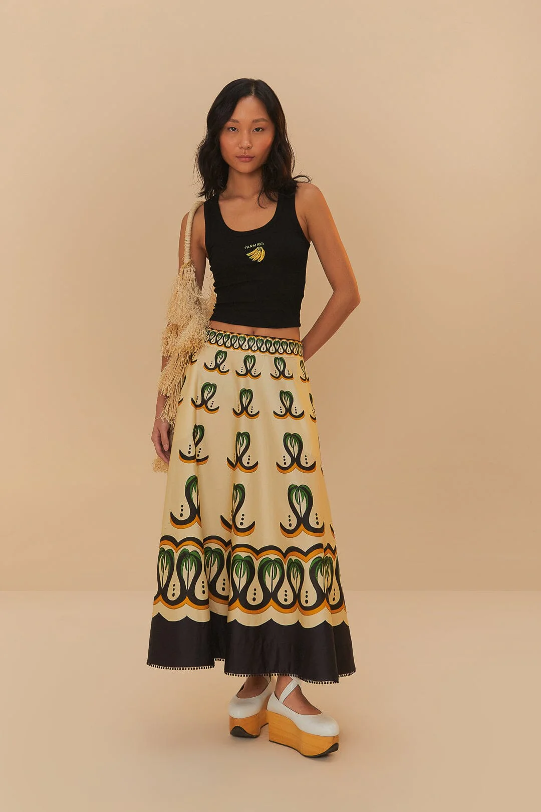 Black Embroidered Tank Top - Image 2