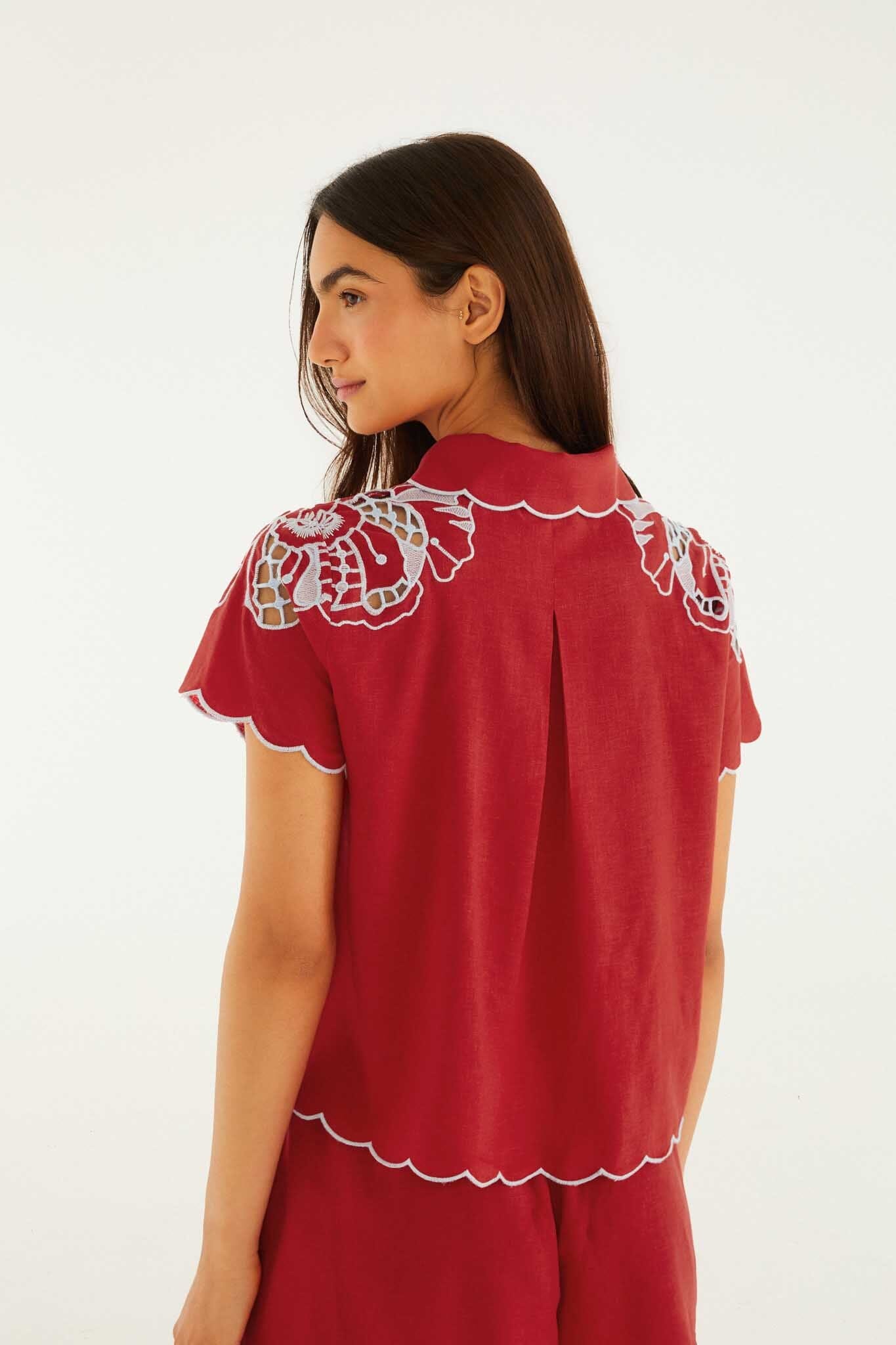 Blouse With Embroidery And Buttons - Image 4
