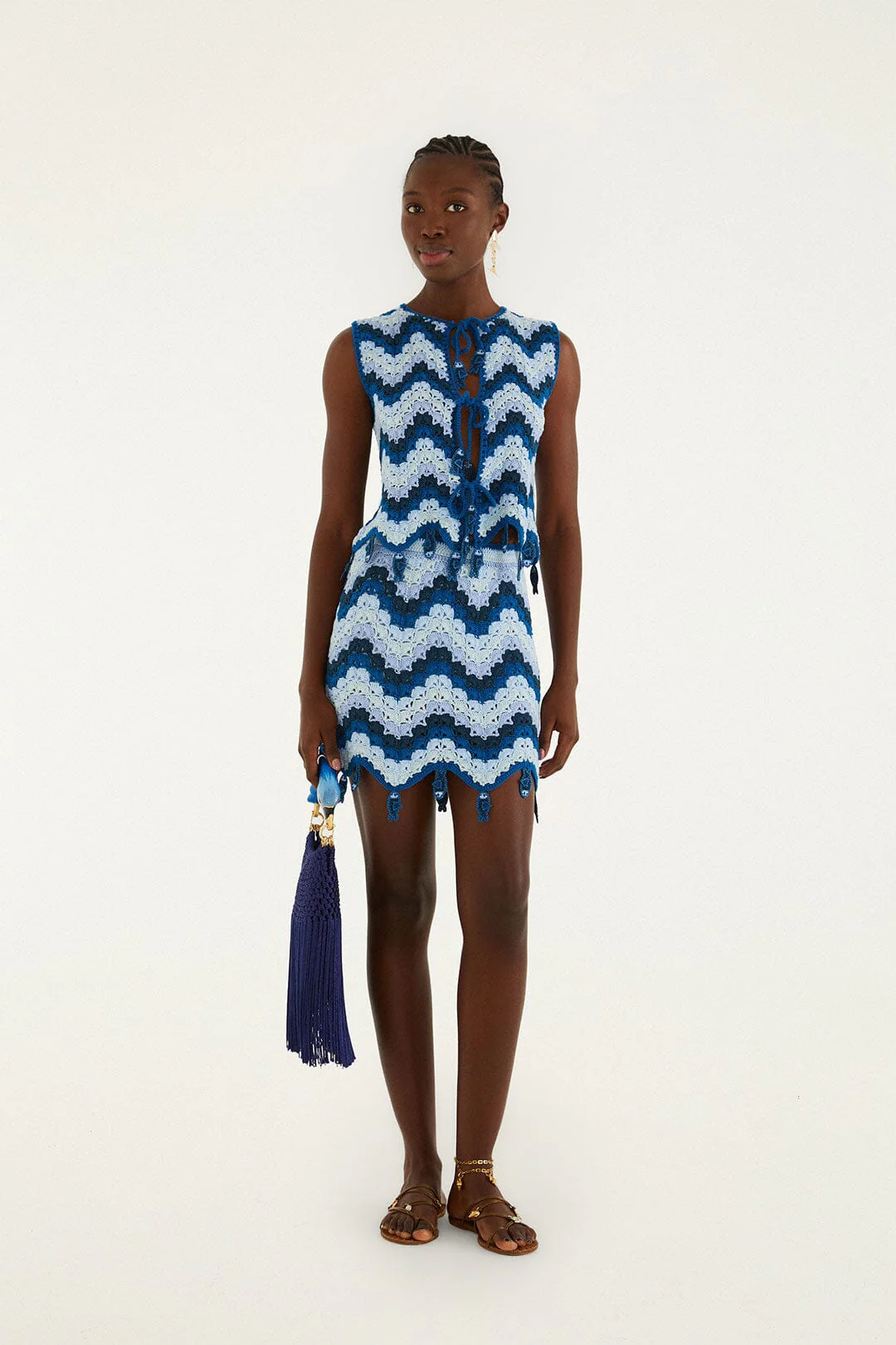 Blue Waves Crochet Top - Image 2