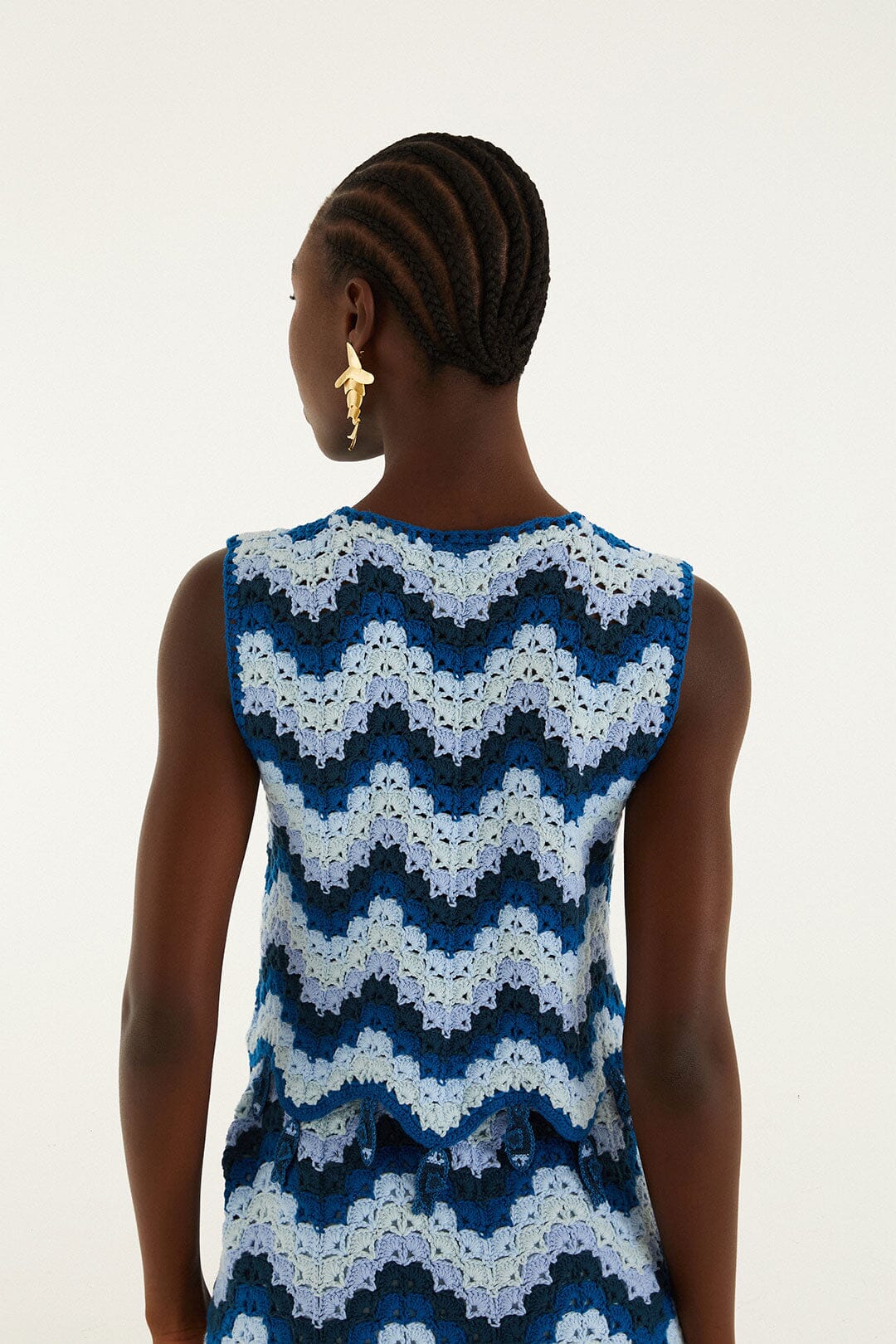 Blue Waves Crochet Top - Image 3