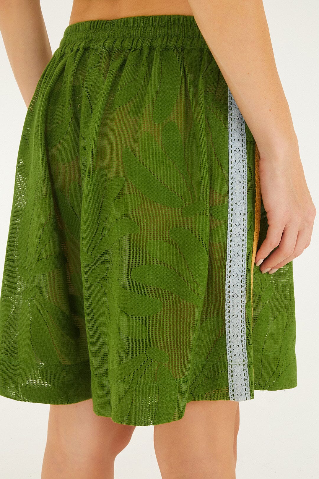 Green Brasil Samba Lace Shorts - Image 3
