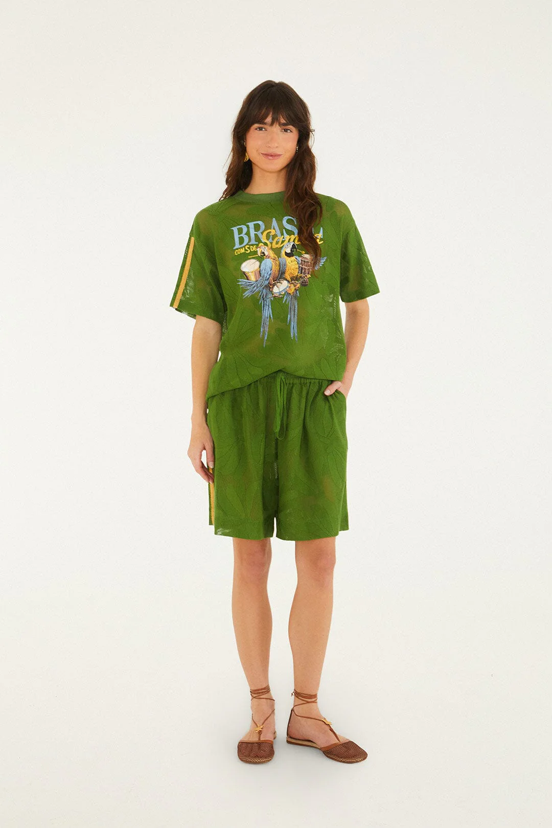 Green Brasil Samba Lace T-Shirt - Image 5