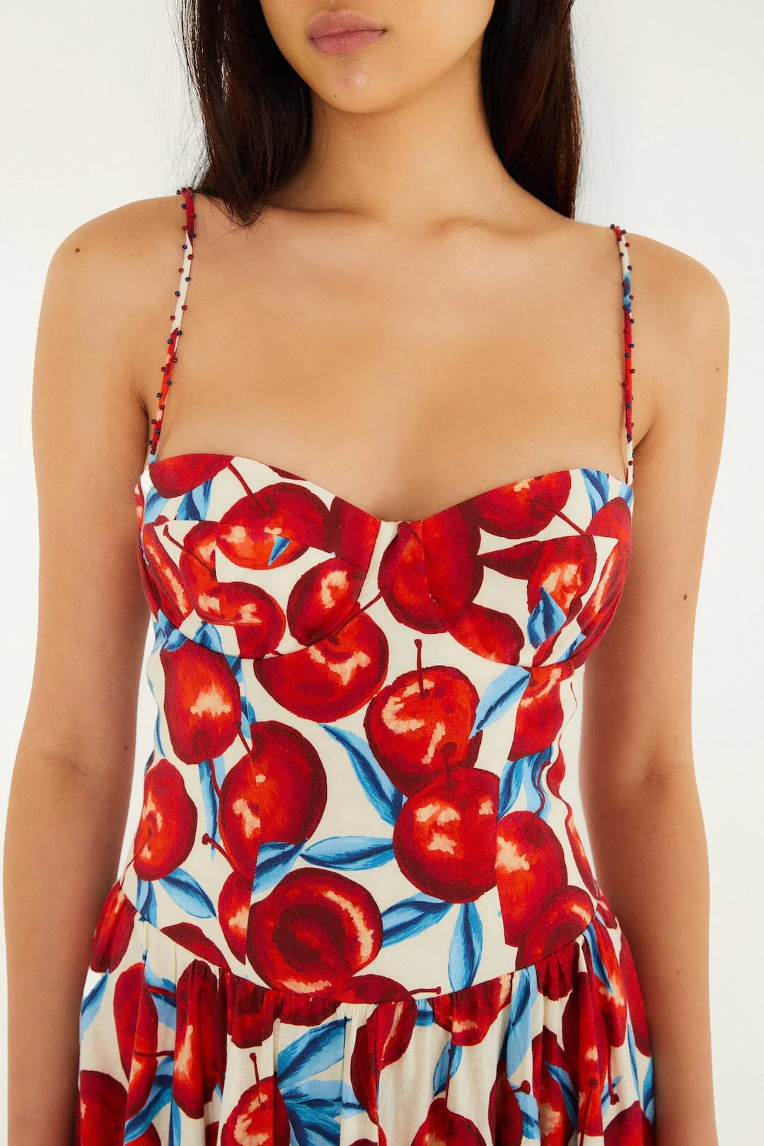 Cherry Blossom Sleeveless Midi Dress - Image 2