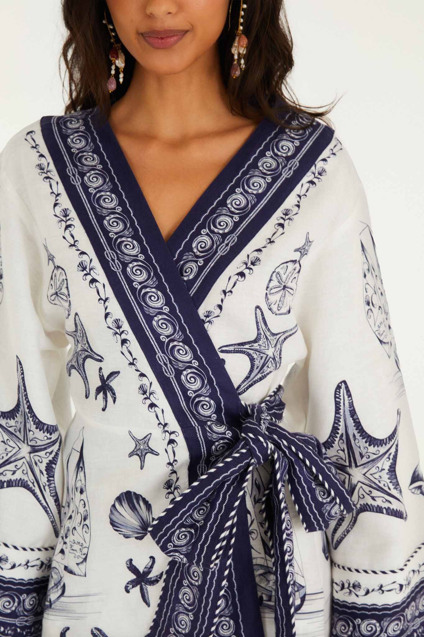 Off-White Coast Scarf Mini Dress - Image 4