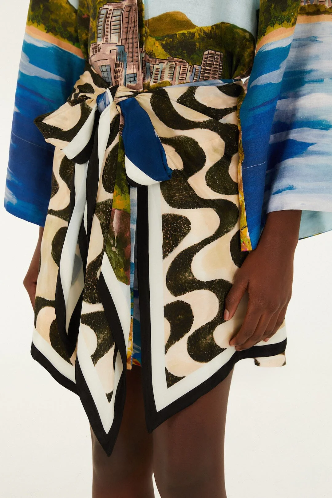 Multicolor Copacabana Beach Long Sleeve Kimono - Image 4