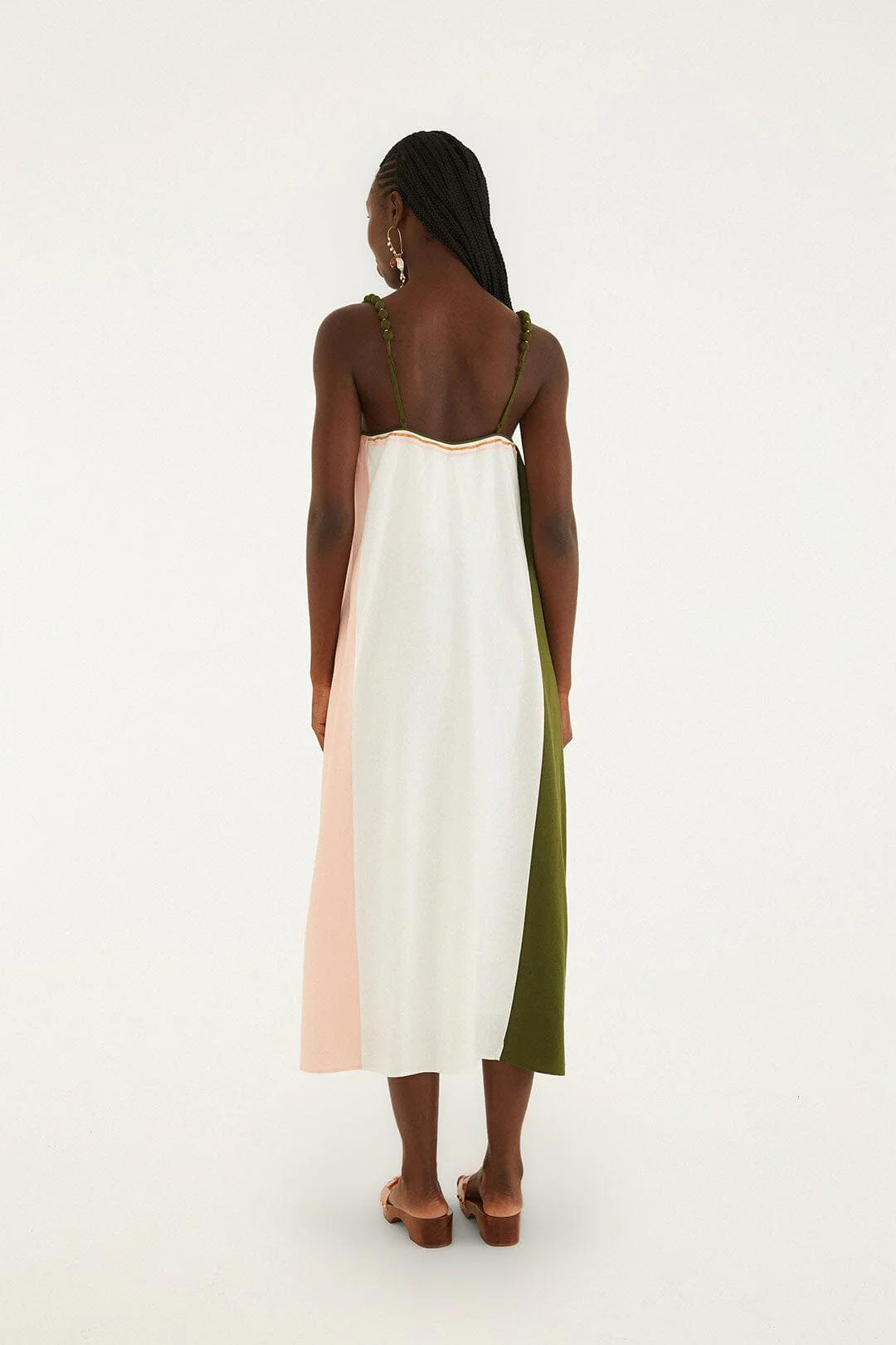 Cross Stich Embroidery Maxi Dress Sleeveless - Image 3