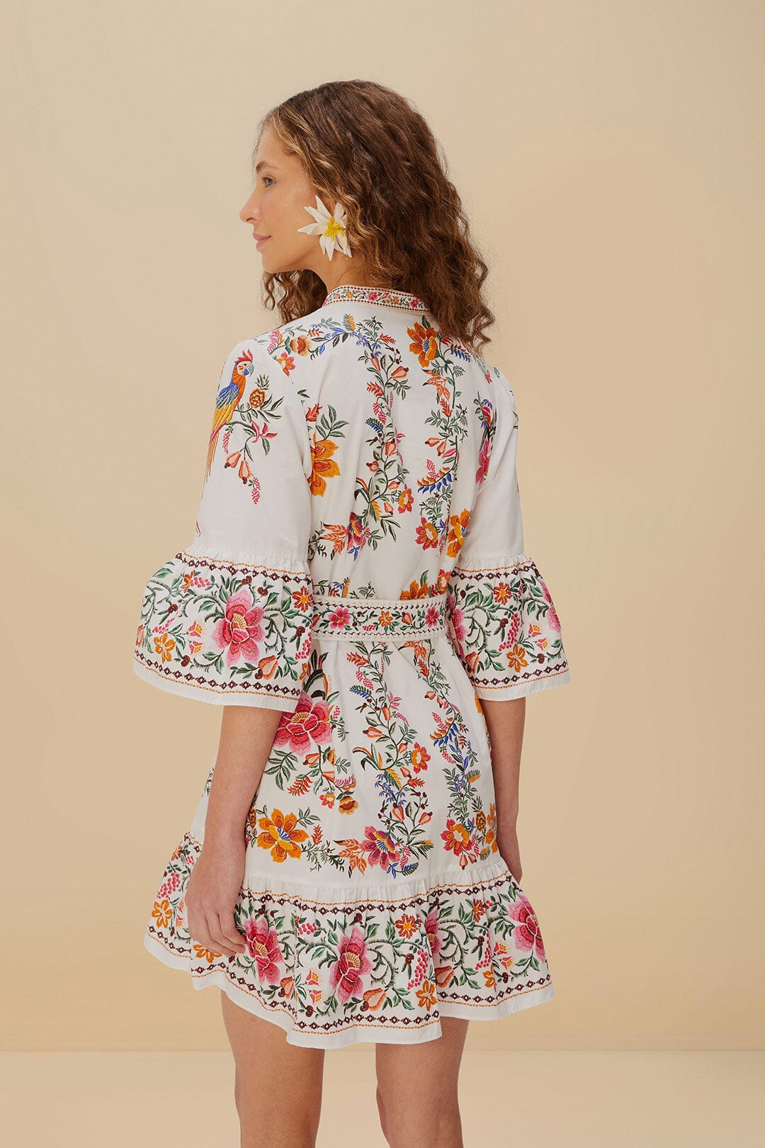 Off-White Delicate Forest Scarves Mini Dress - Image 3