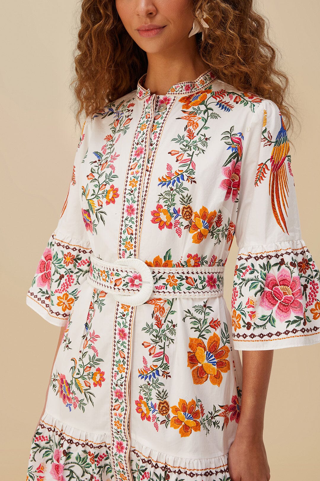 Off-White Delicate Forest Scarves Mini Dress - Image 4
