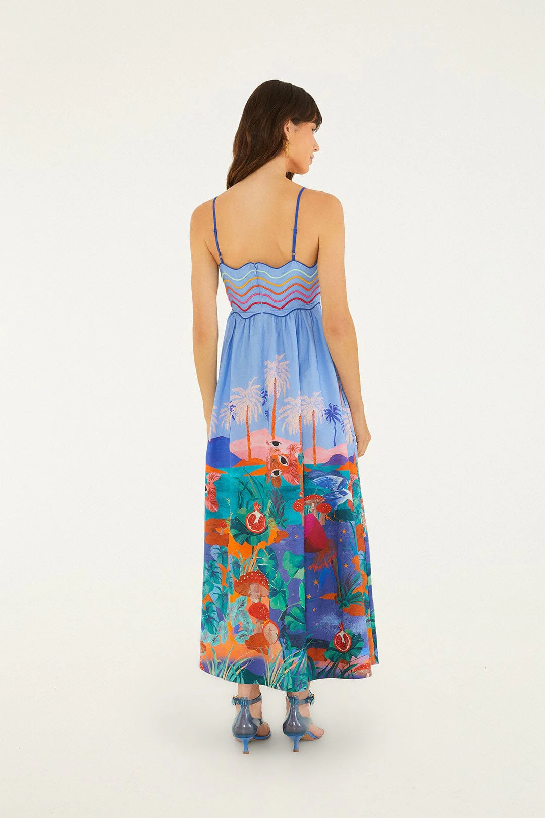Multicolor Dream Landscape Sleeveless Maxi Dress - Image 3