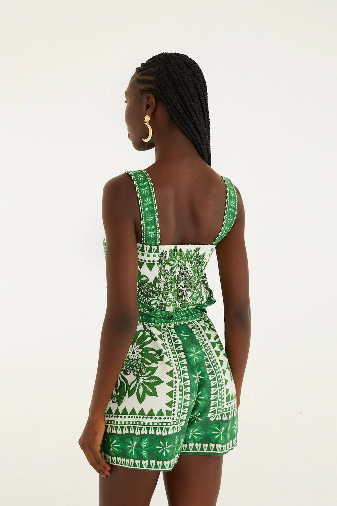 Green Flora Tapestry Romper - Image 3