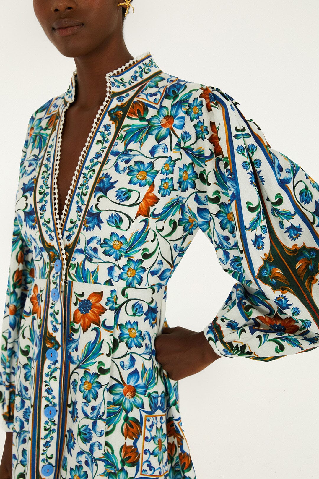 Off-White Flora Tile Maxi Dress - Image 2