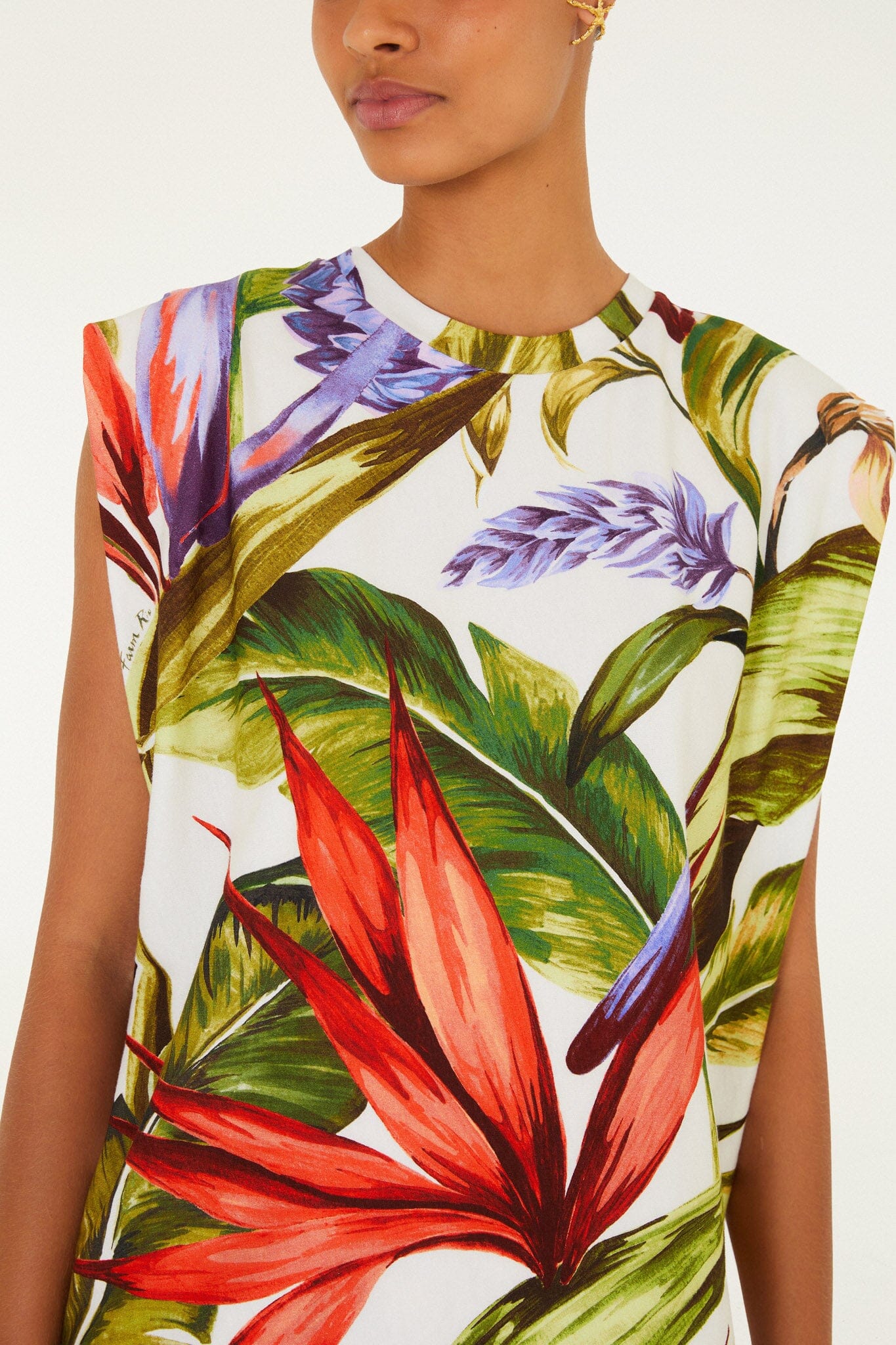 Sand Florart  Tshirt Blouse - Image 2