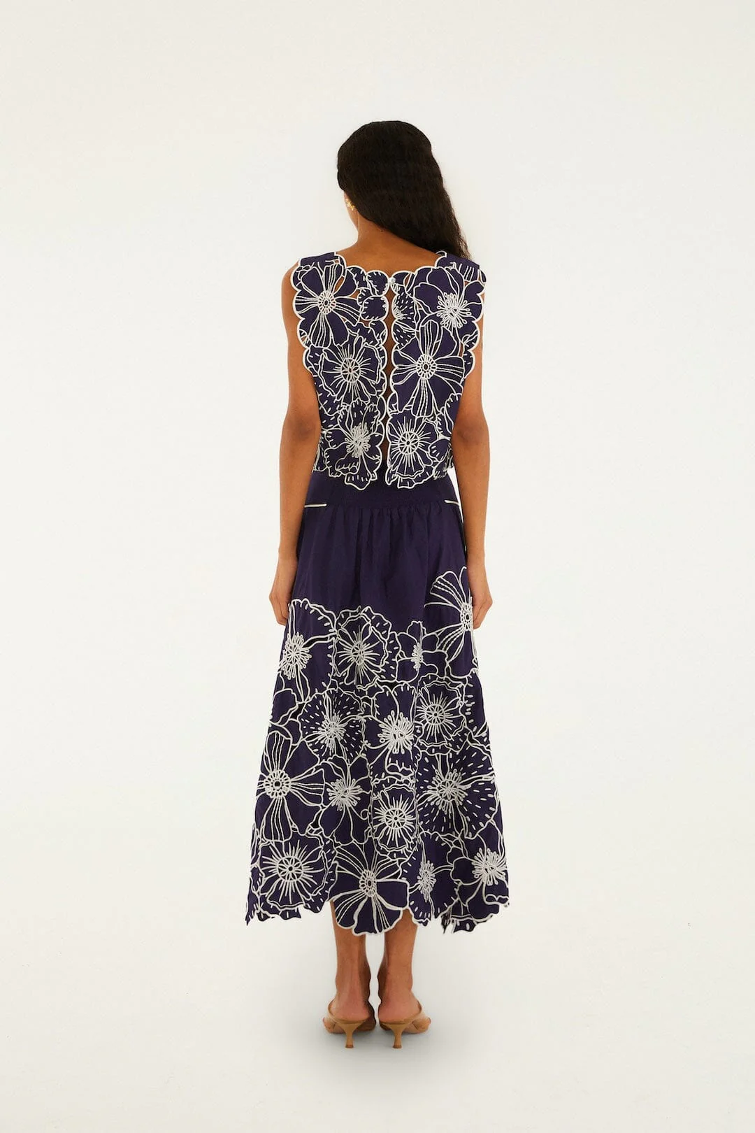 Blue Flowers Richelieu Maxi Skirt - Image 4