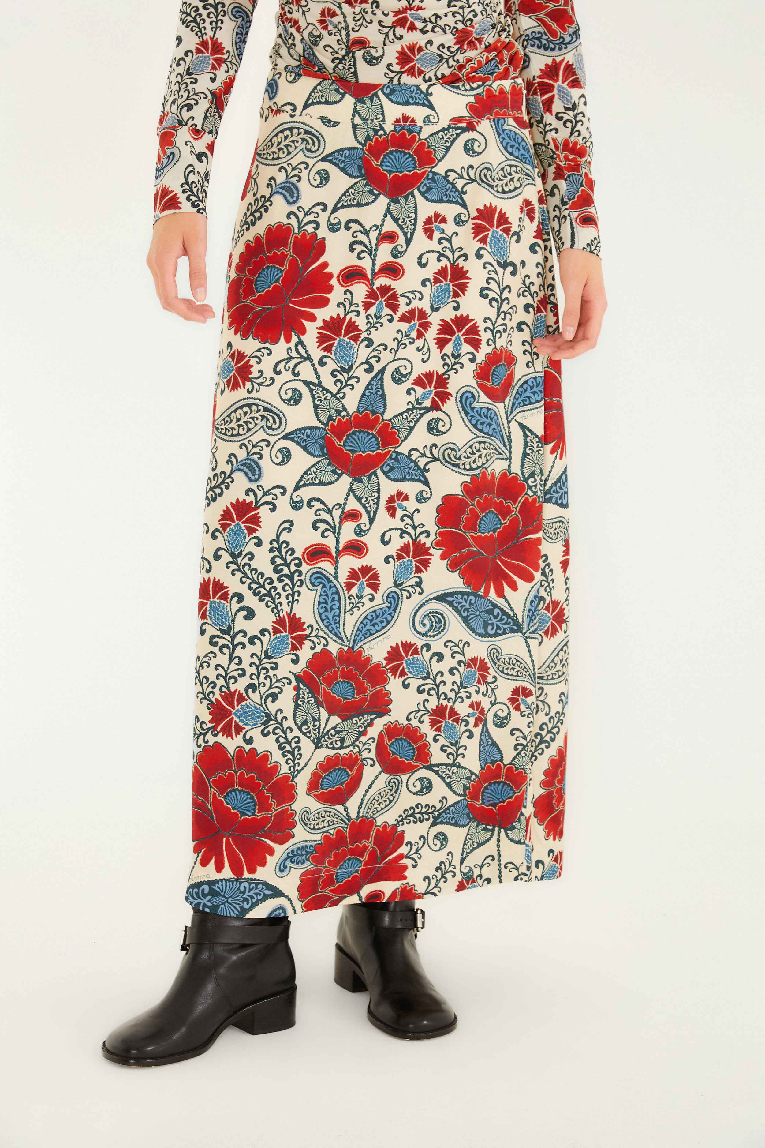Sand Francesca Viscose Maxi Skirt - Image 2