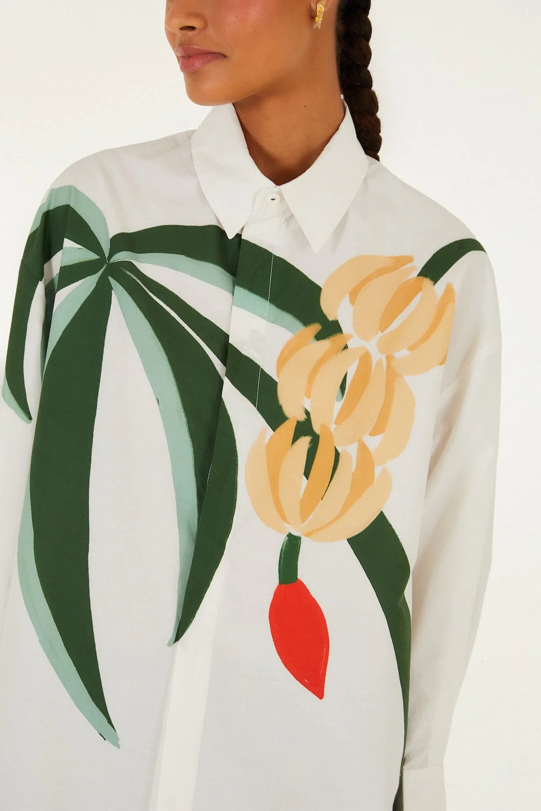 Graphic Banana Tree Applique Shirt - Image 2