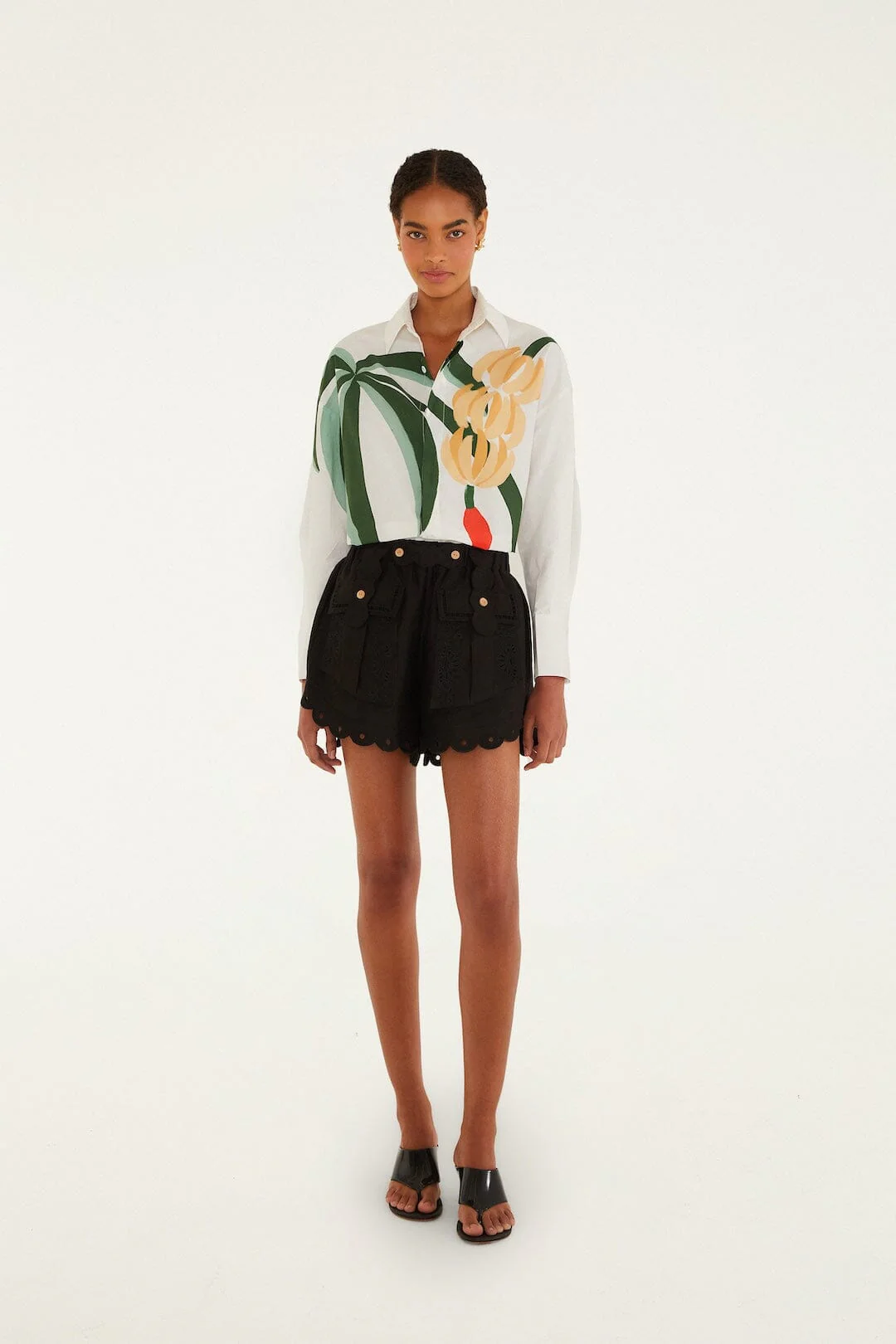 Graphic Banana Tree Applique Shirt - Image 4