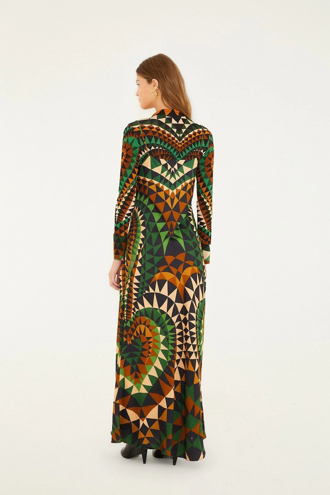 Multicolor Heart Deco Slip Maxi Dress - Image 3