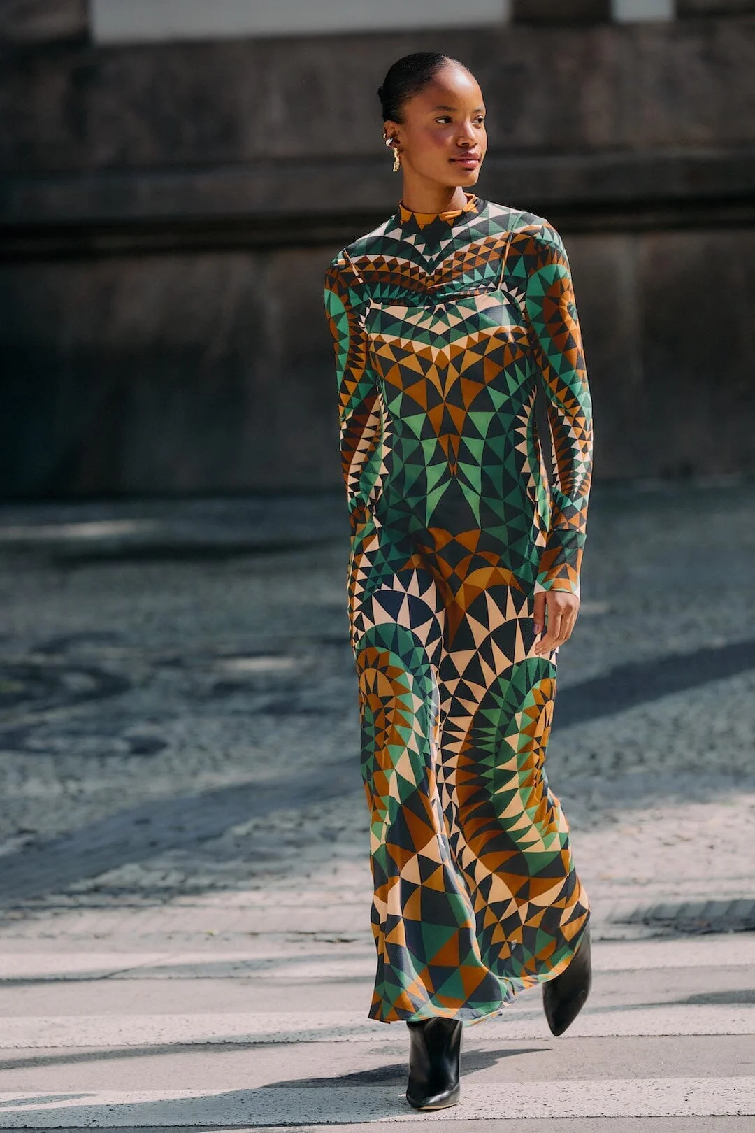 Multicolor Heart Deco Slip Maxi Dress - Image 4