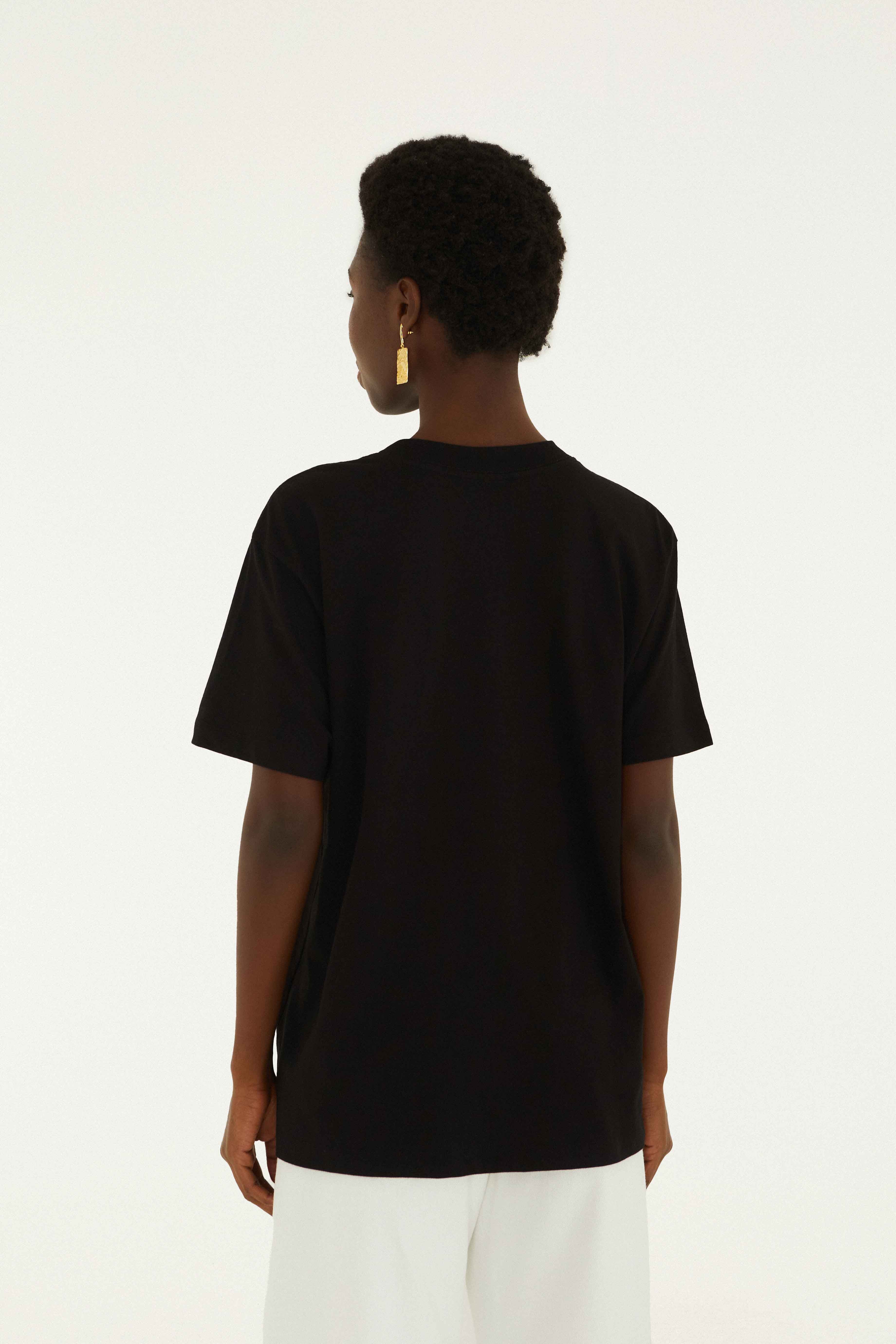 Black Landscape Carioca Relaxed T-Shirt - Image 3