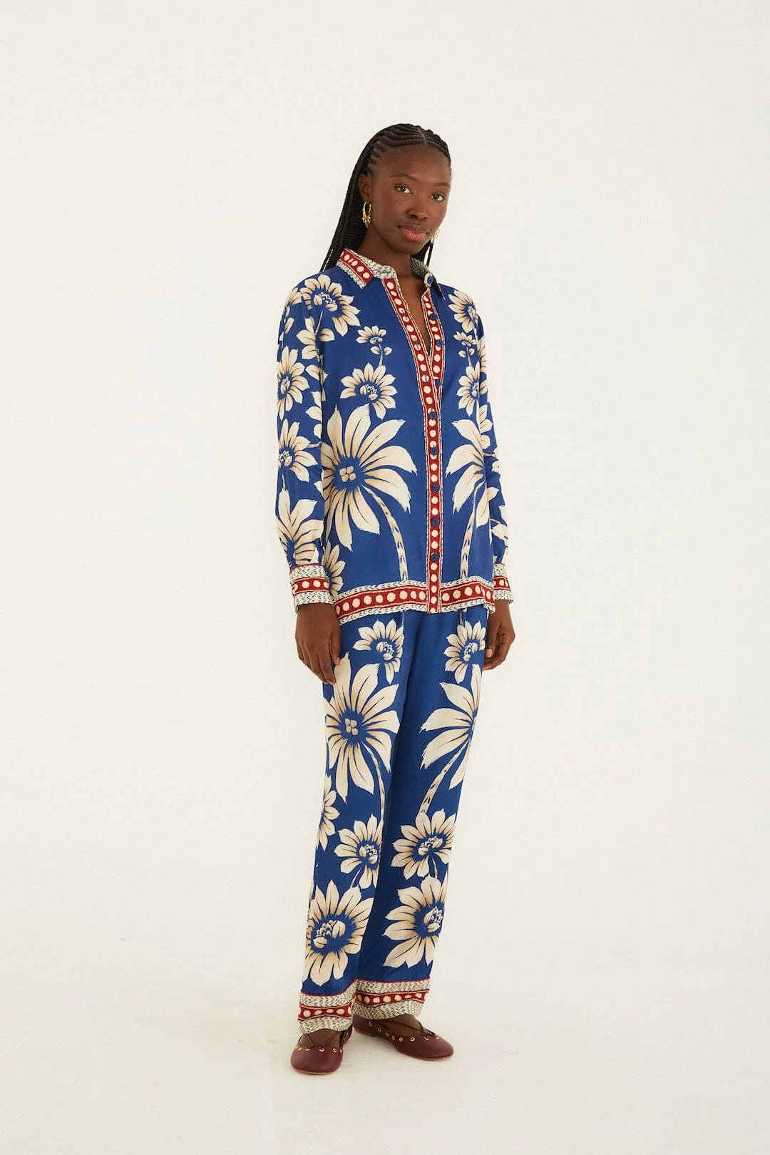 Blue Luna Collared Pajama Shirt - Image 4