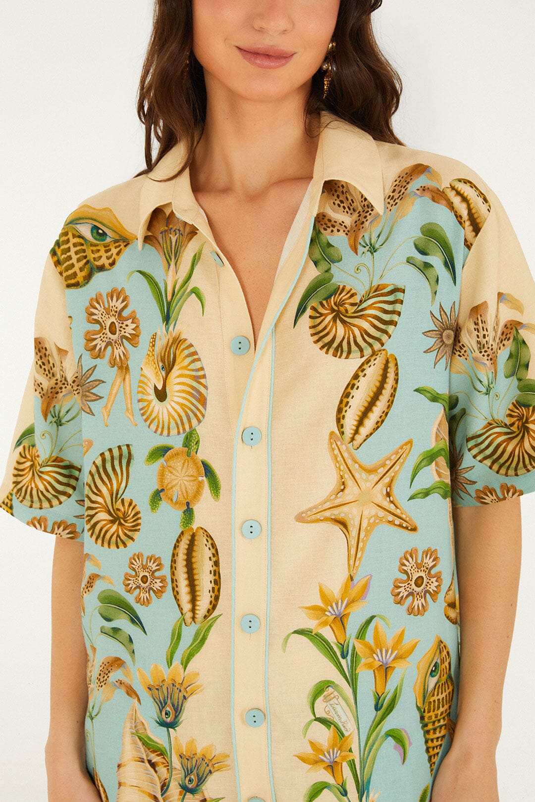 Soft Blue Marine Garden Shirt - Image 2