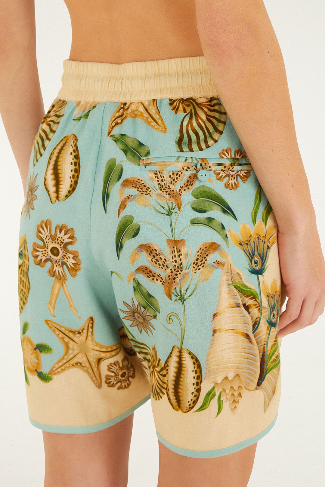 Soft Blue Marine Garden Shorts - Image 3
