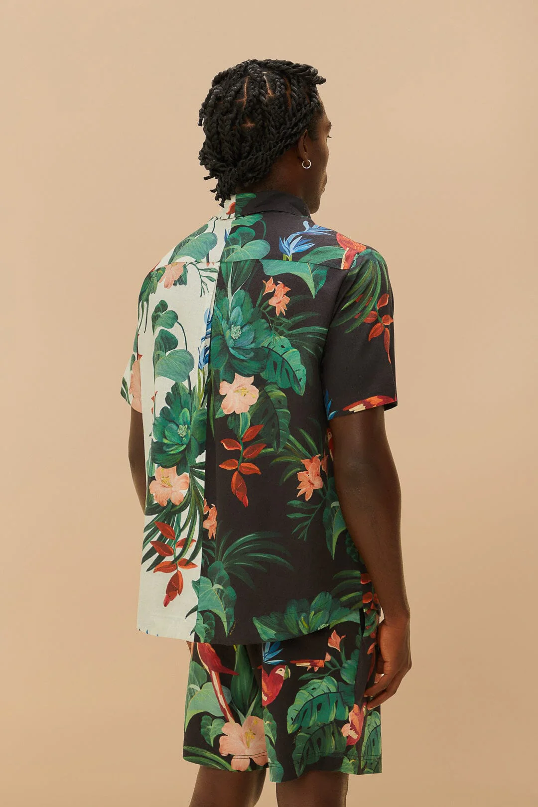 Black Midnight Macaw Fiesta Shorts - Image 4