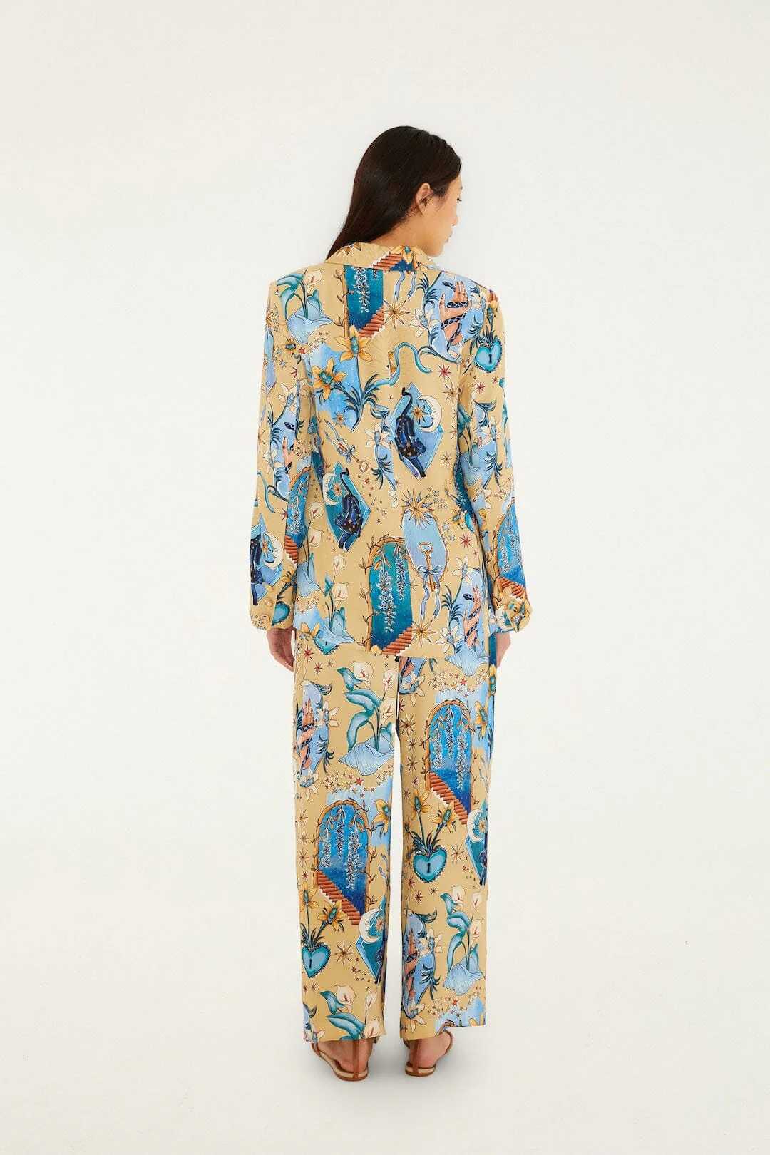 Sand Mystical Wide-Leg  Pants - Image 3