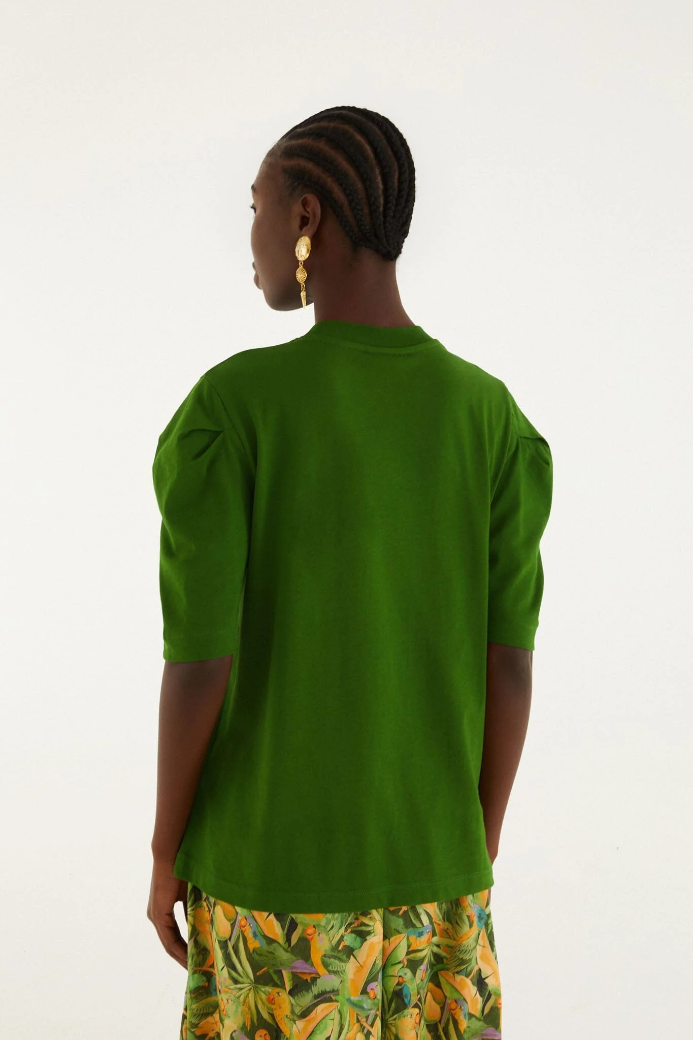 Green Nature Lovers Puff Sleeve T-Shirt - Image 3