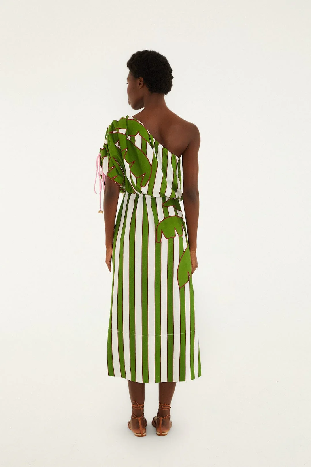 Off-White One-Shoulder Midi Dress - Image 3