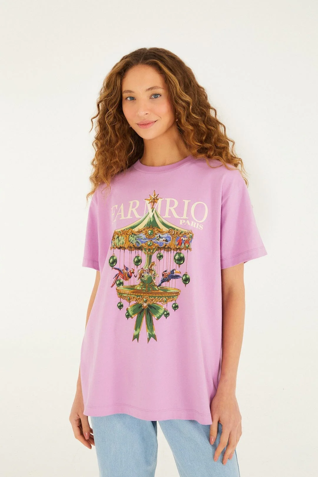 Lilac Paris Carousel T-Shirt - Image 4