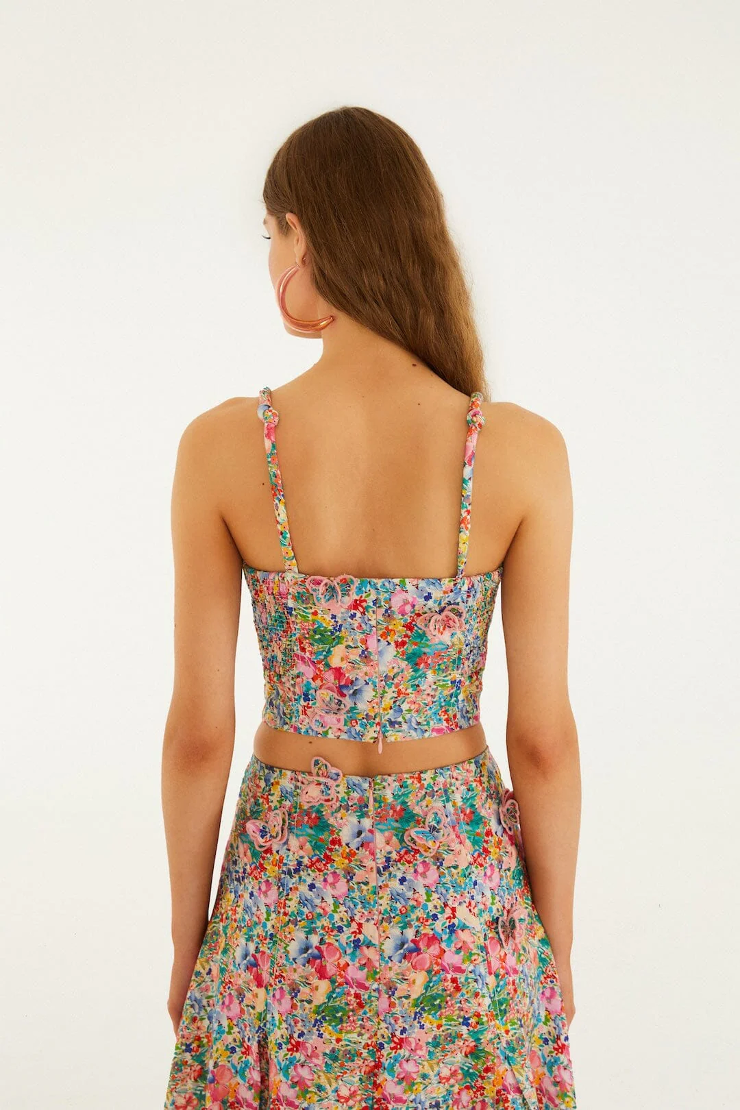 Off-White Peasant Floral Butterflies Top - Image 3