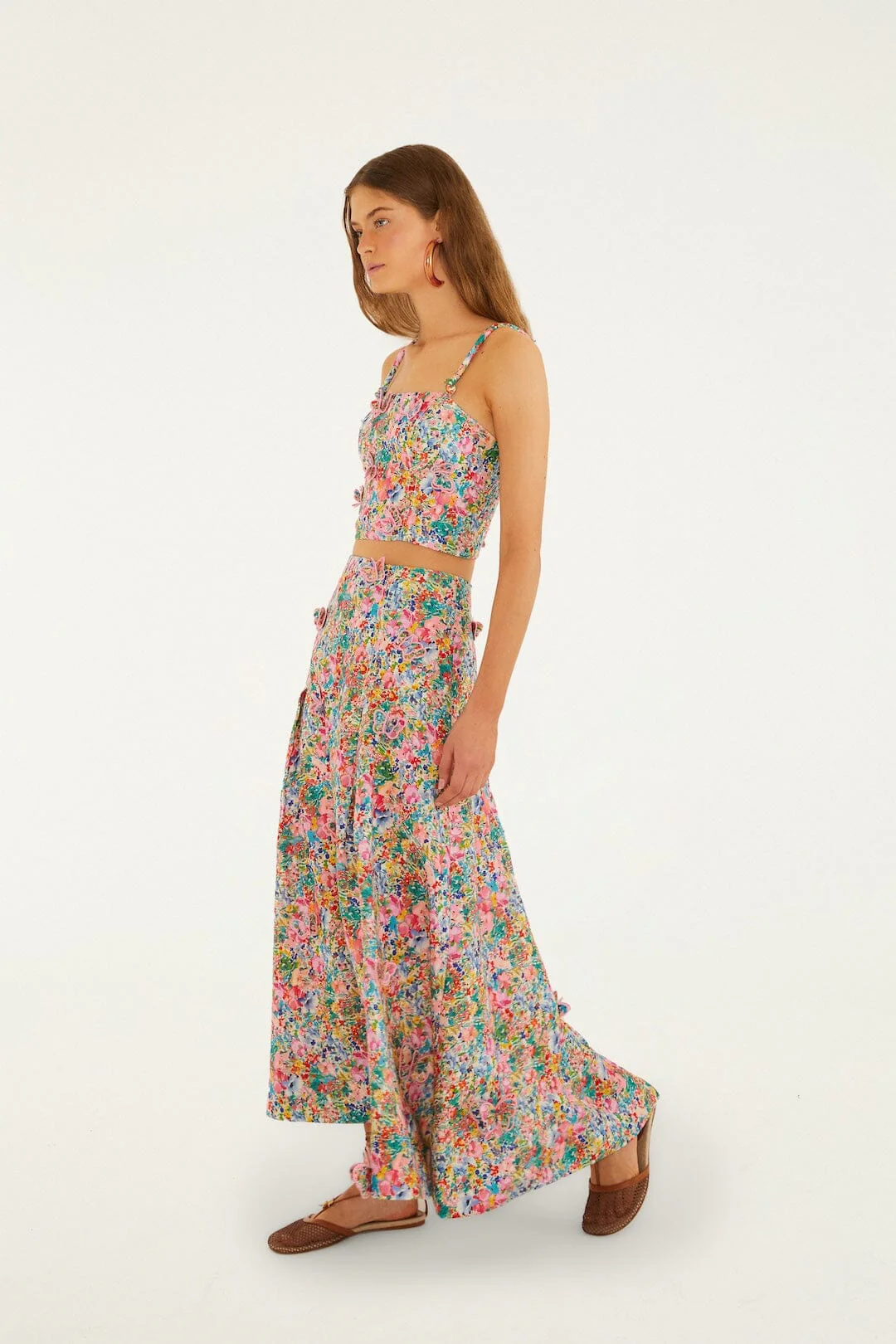 Off-White Peasant Floral Butterflies Top - Image 4
