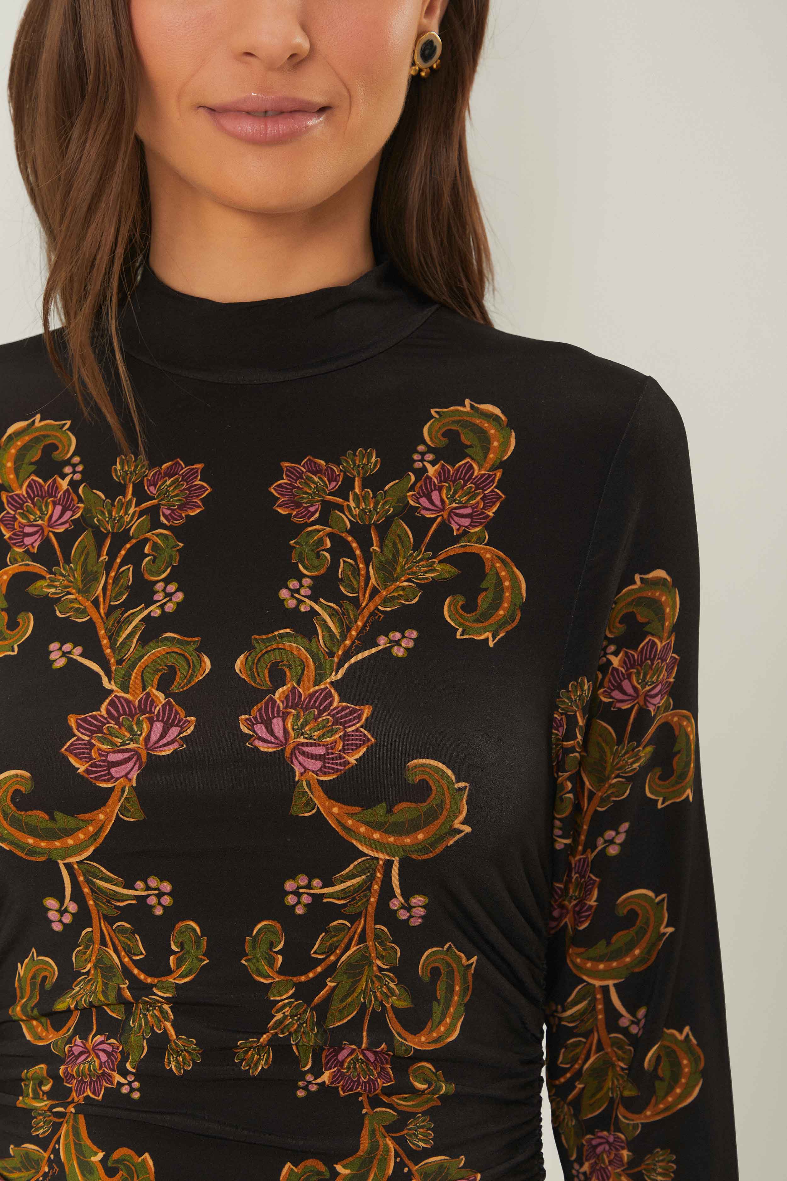 Black Ravenala Jersey Blouse - Image 4