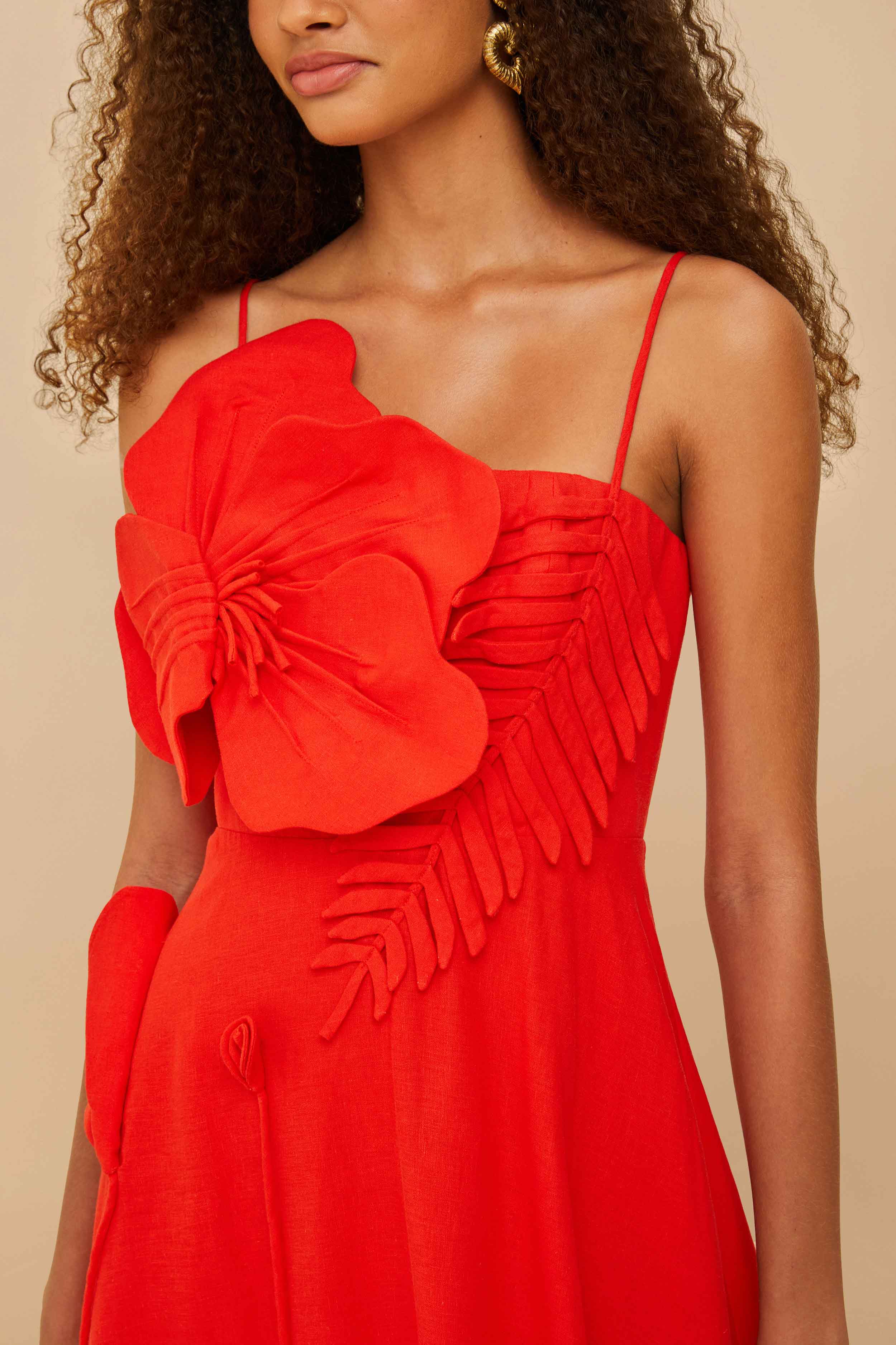 Red Garden Lenzing™ Ecovero™ Euroflax™ Midi Dress - Image 3