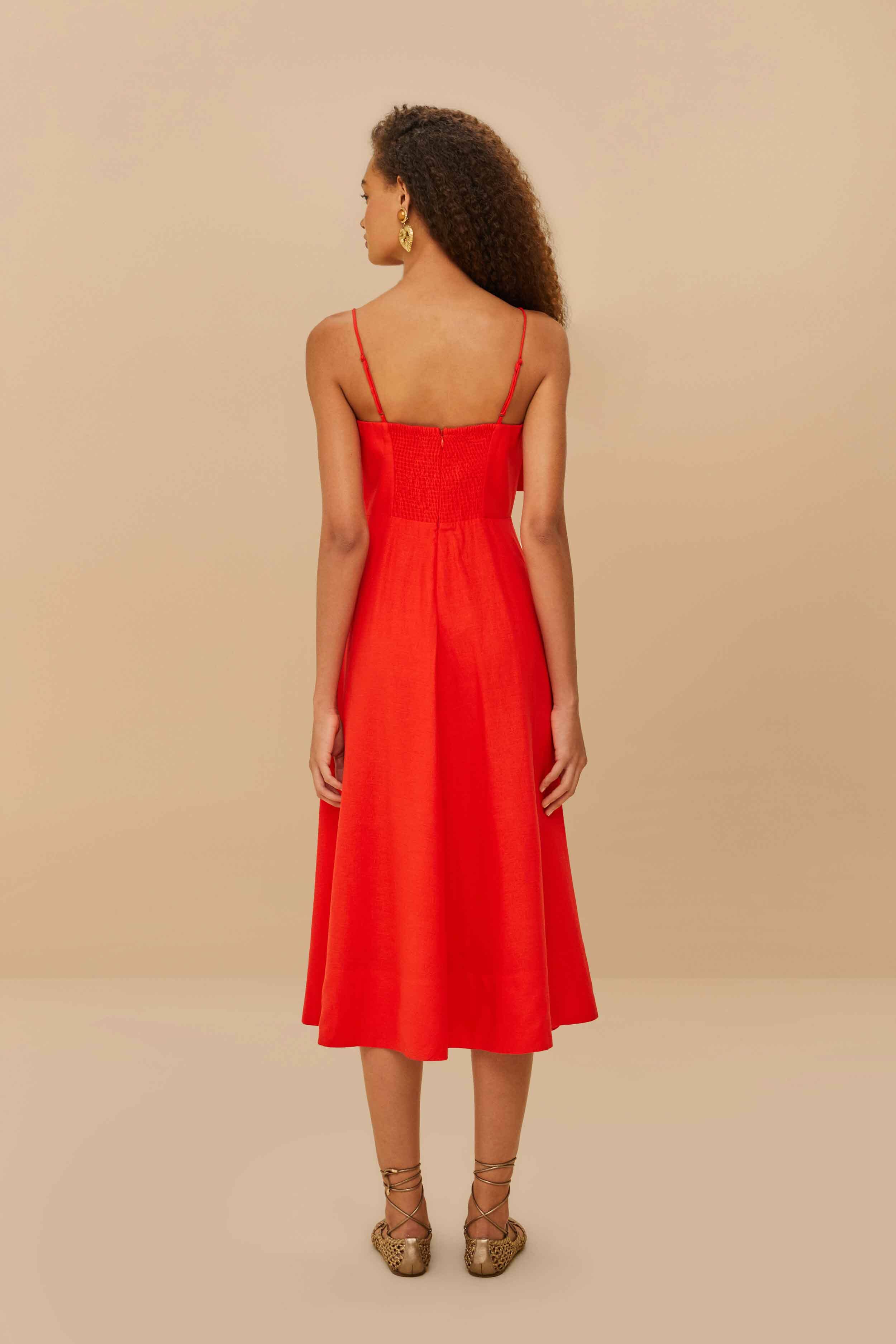 Red Garden Lenzing™ Ecovero™ Euroflax™ Midi Dress - Image 4