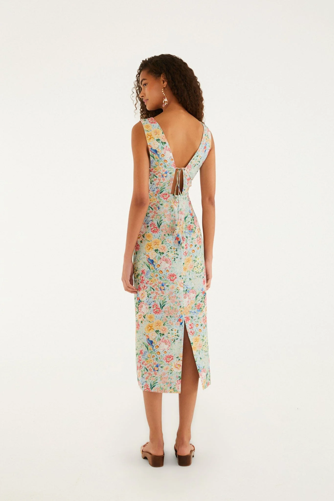 Multicolor Rendeira 3d Bodice  Midi Dress - Image 3