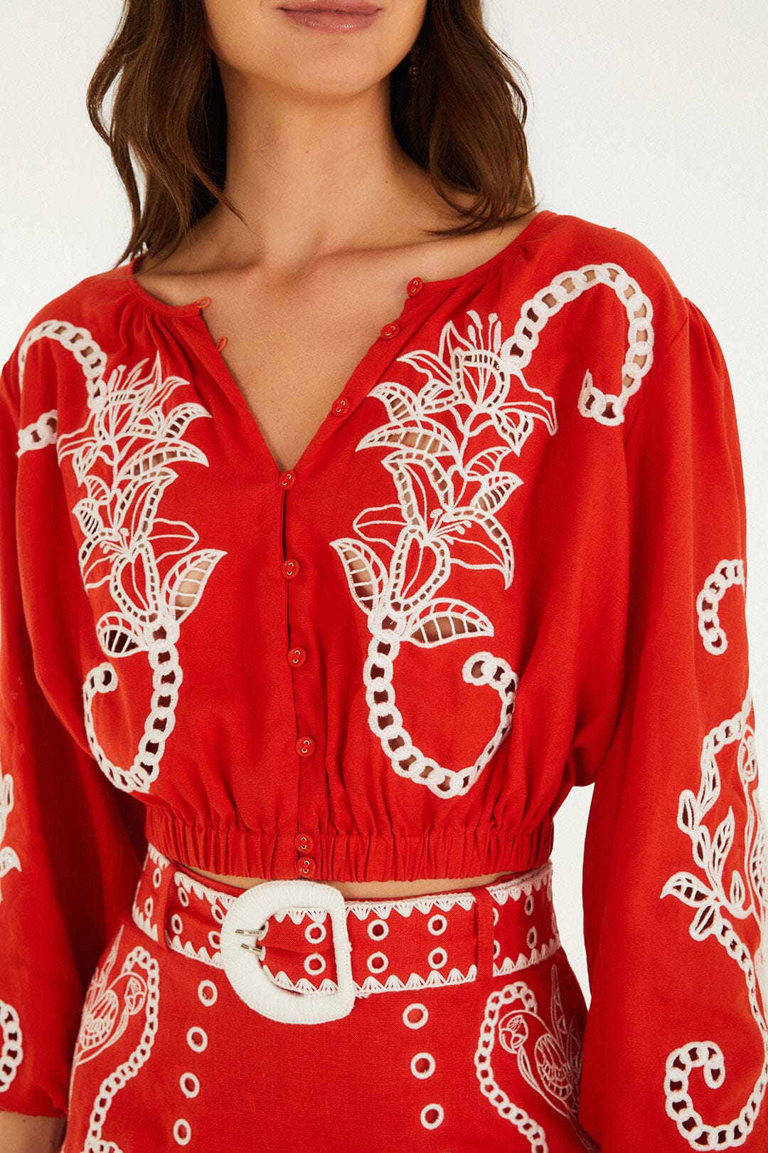 Red Richelieu Blouse - Image 2