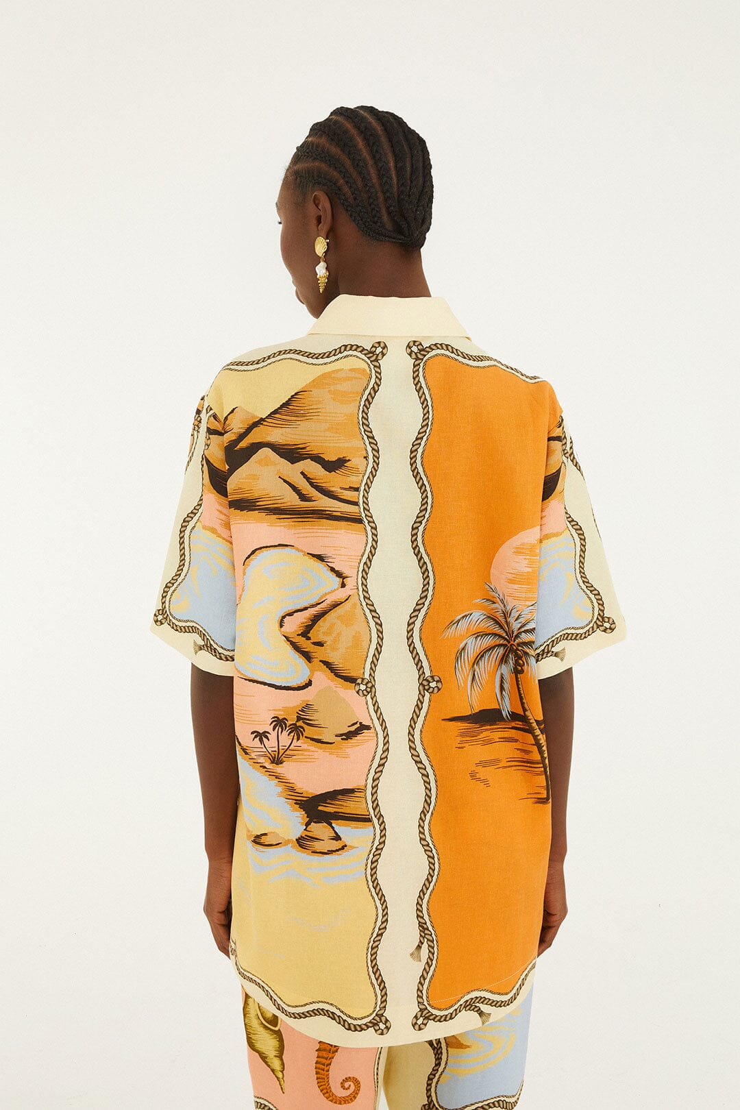 Multicolor Rio Souvenir Mixed Scarf Shirt - Image 3
