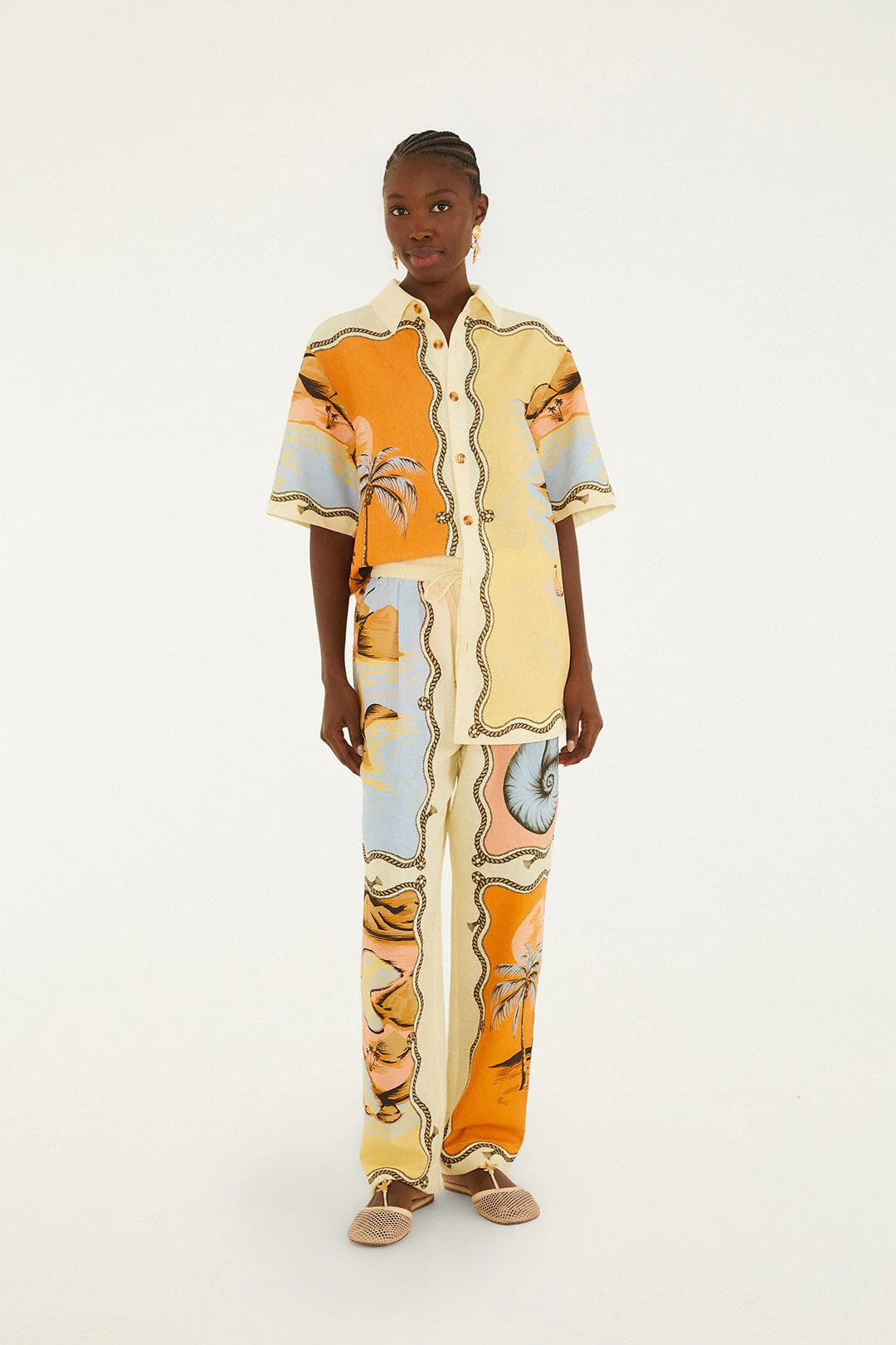 Multicolor Rio Souvenir Mixed Scarf Shirt - Image 5