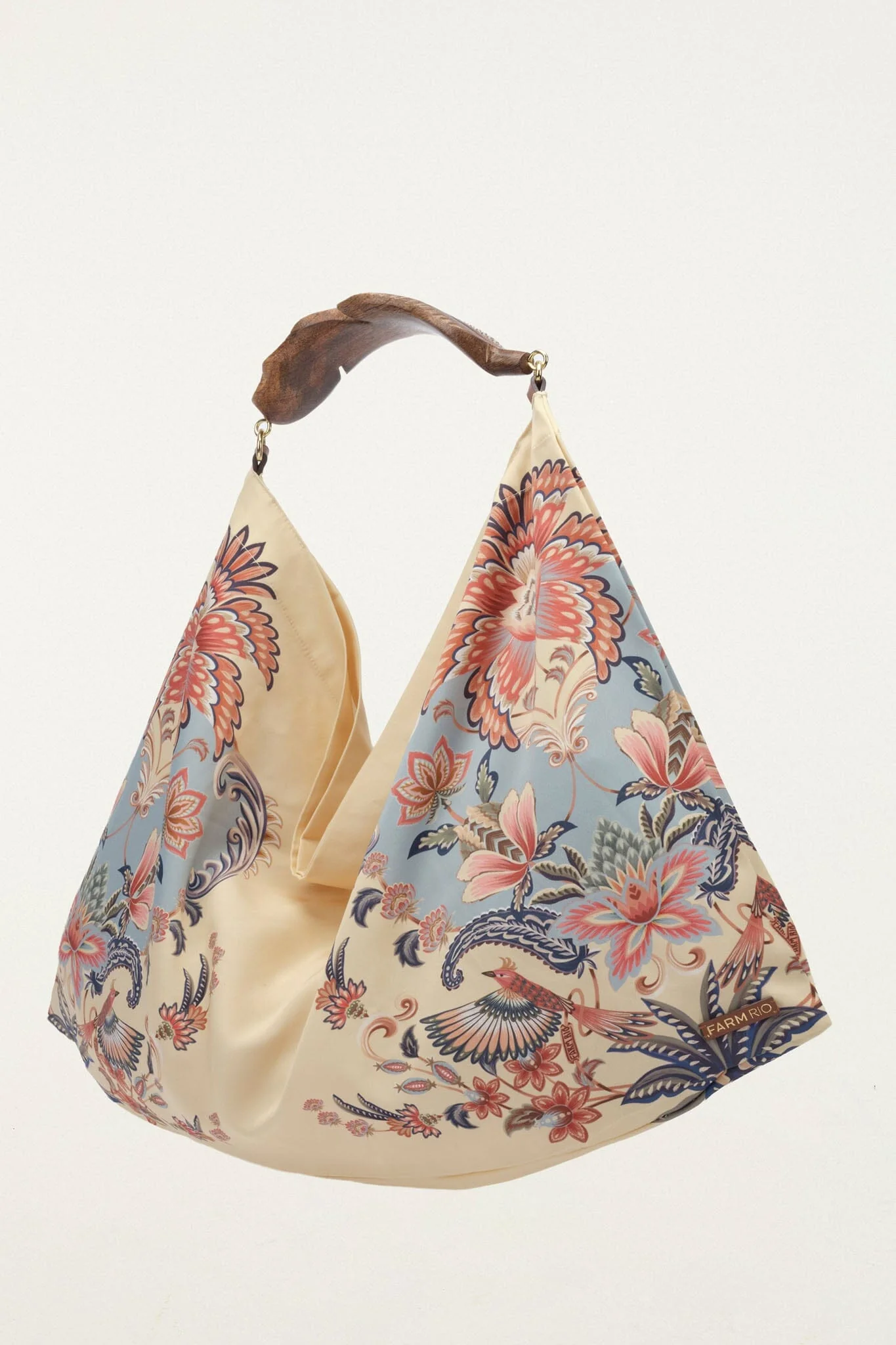 Off-White Satin Medium Scarf Bag - Image 4