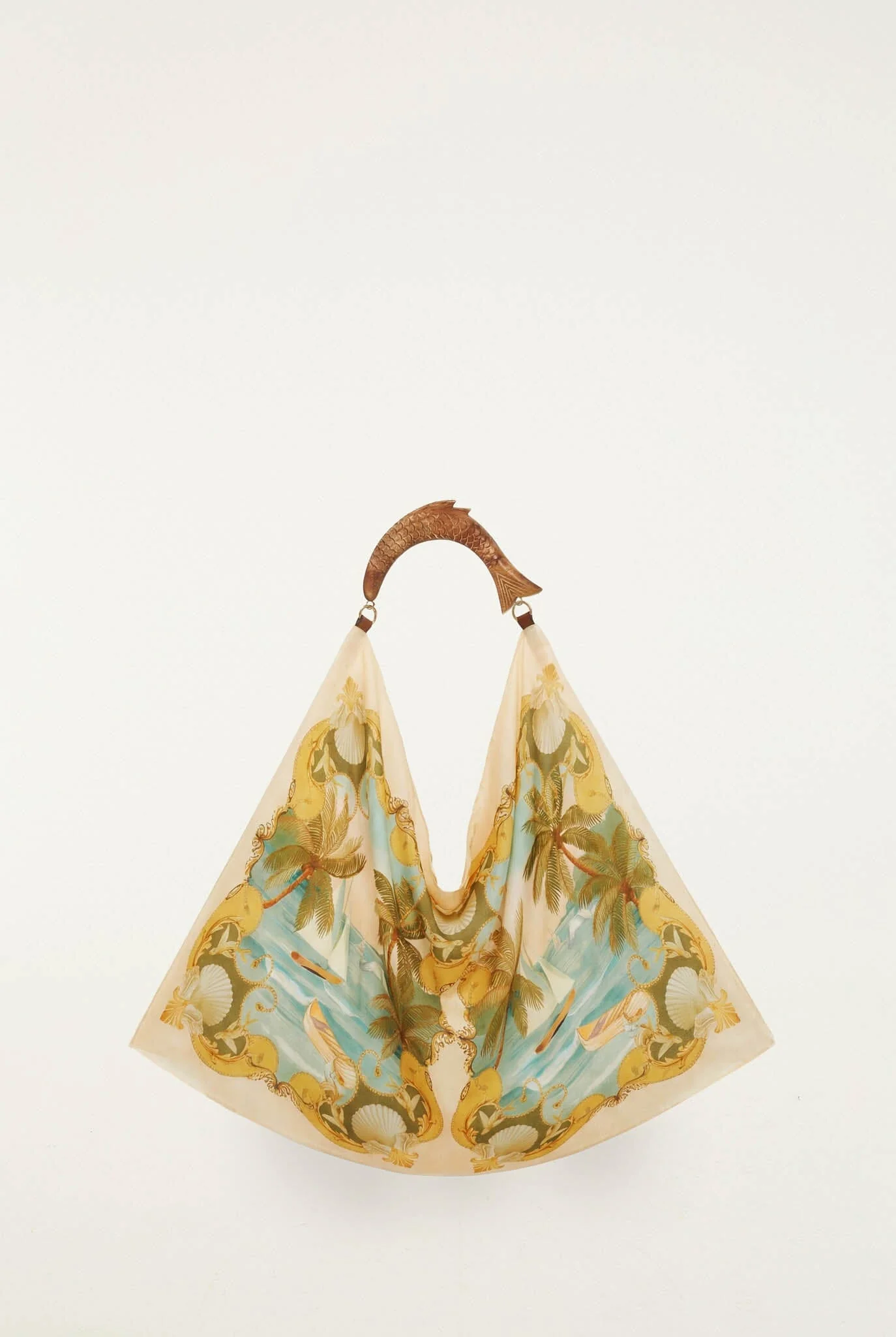 Sand Ocean Satin Mini Scarf Bag